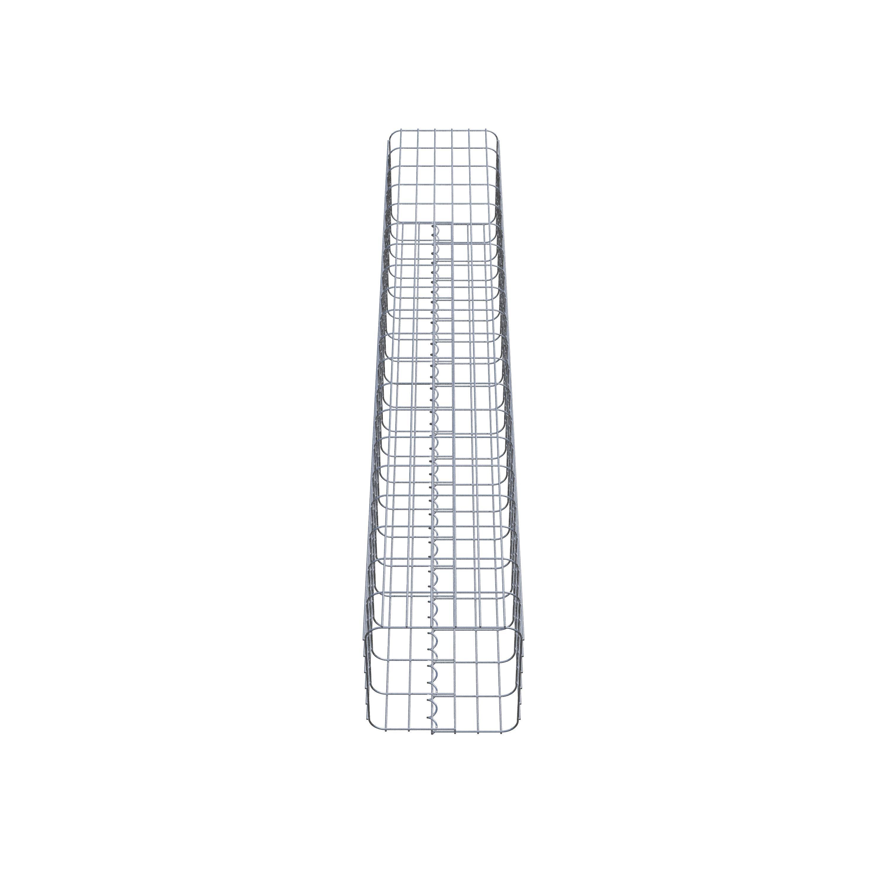 Coluna de gabião quadrada 32 cm x 32 cm, altura 200 cm, PM 5 cm x 10 cm