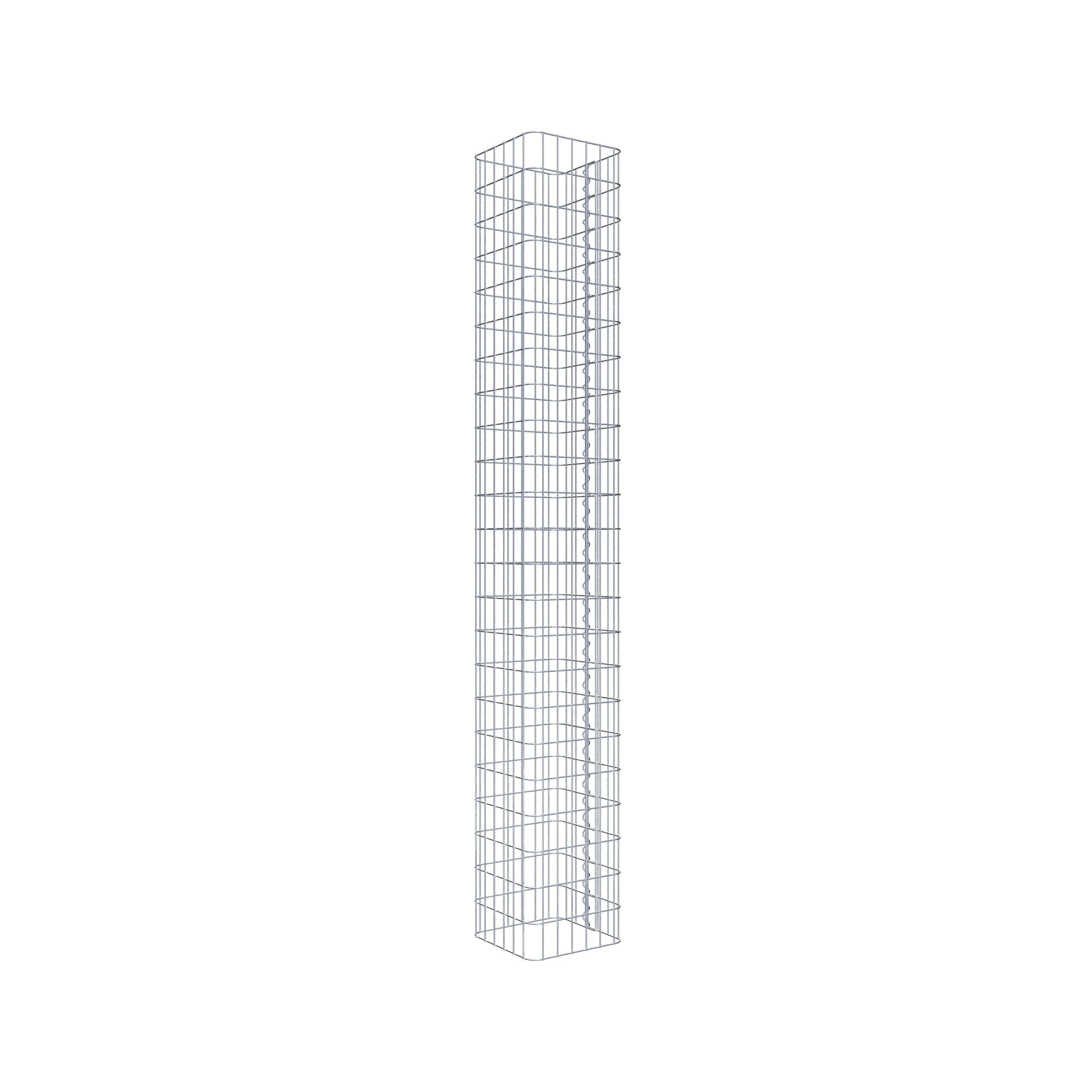 Gabion column square 32 cm x 32 cm, 230 cm height, MW 5 cm x 10 cm