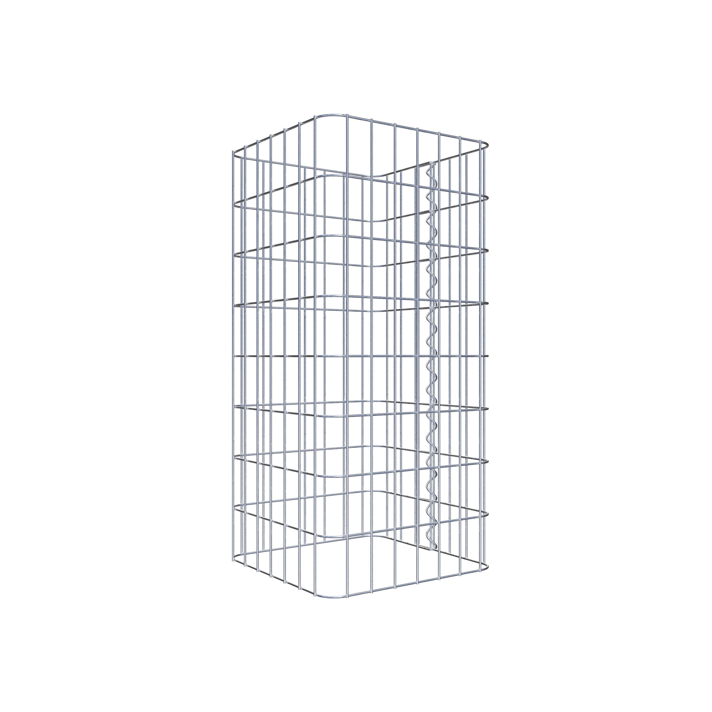 Schanskorfzuil, hoekig 37 cm x 37 cm, 80 cm hoog, MW 5 cm x 10 cm