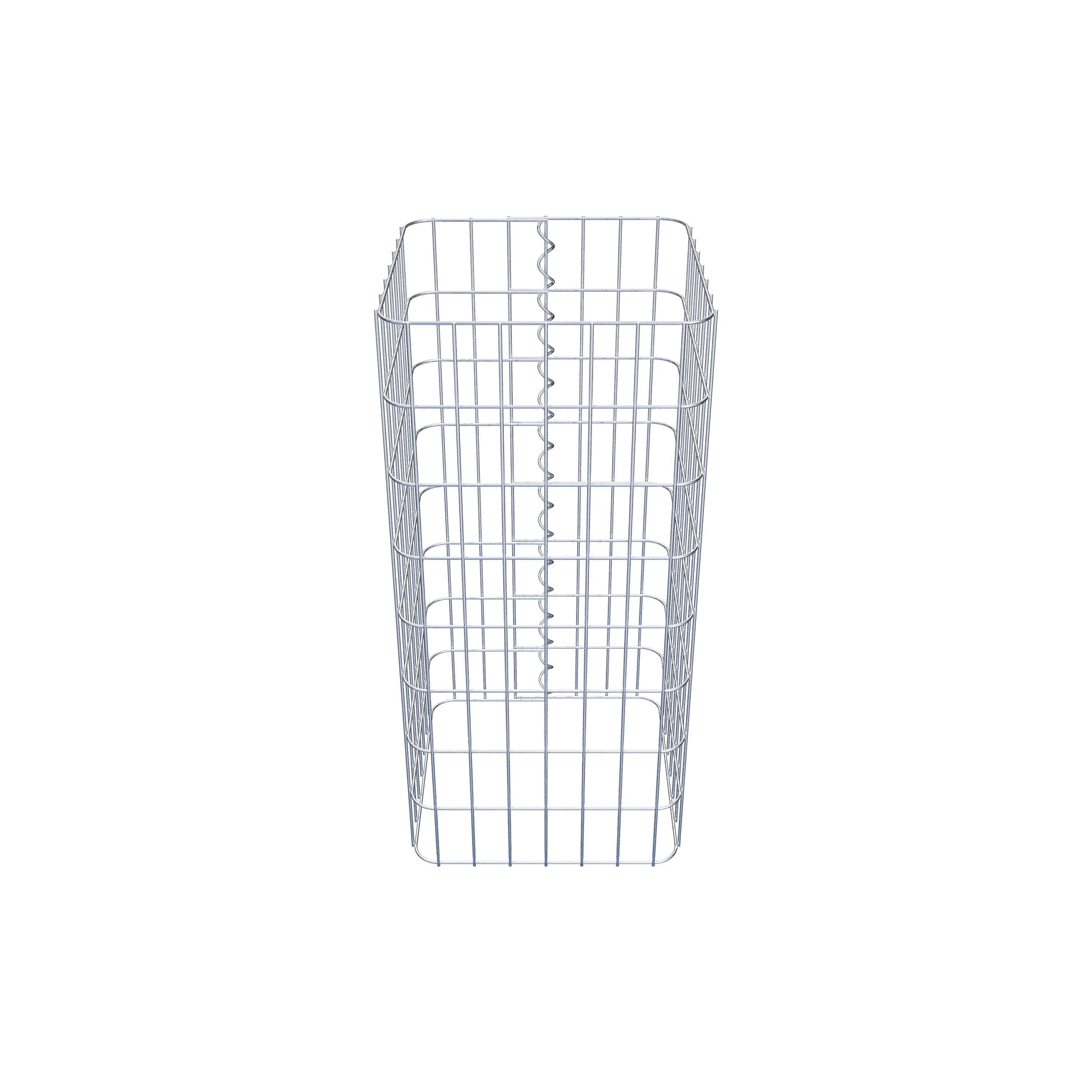 Schanskorfzuil, hoekig 37 cm x 37 cm, 80 cm hoog, MW 5 cm x 10 cm