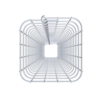 Columna de gaviones, cuadrada 22 cm x 22 cm, 160 cm de altura, MW 5 cm x 5 cm