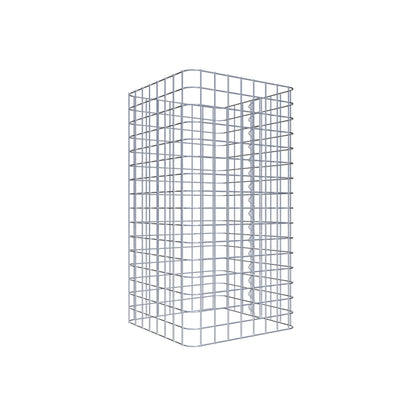 Colonne de gabion carrée 42 cm x 42 cm, hauteur 80 cm, MW 5 cm x 5 cm