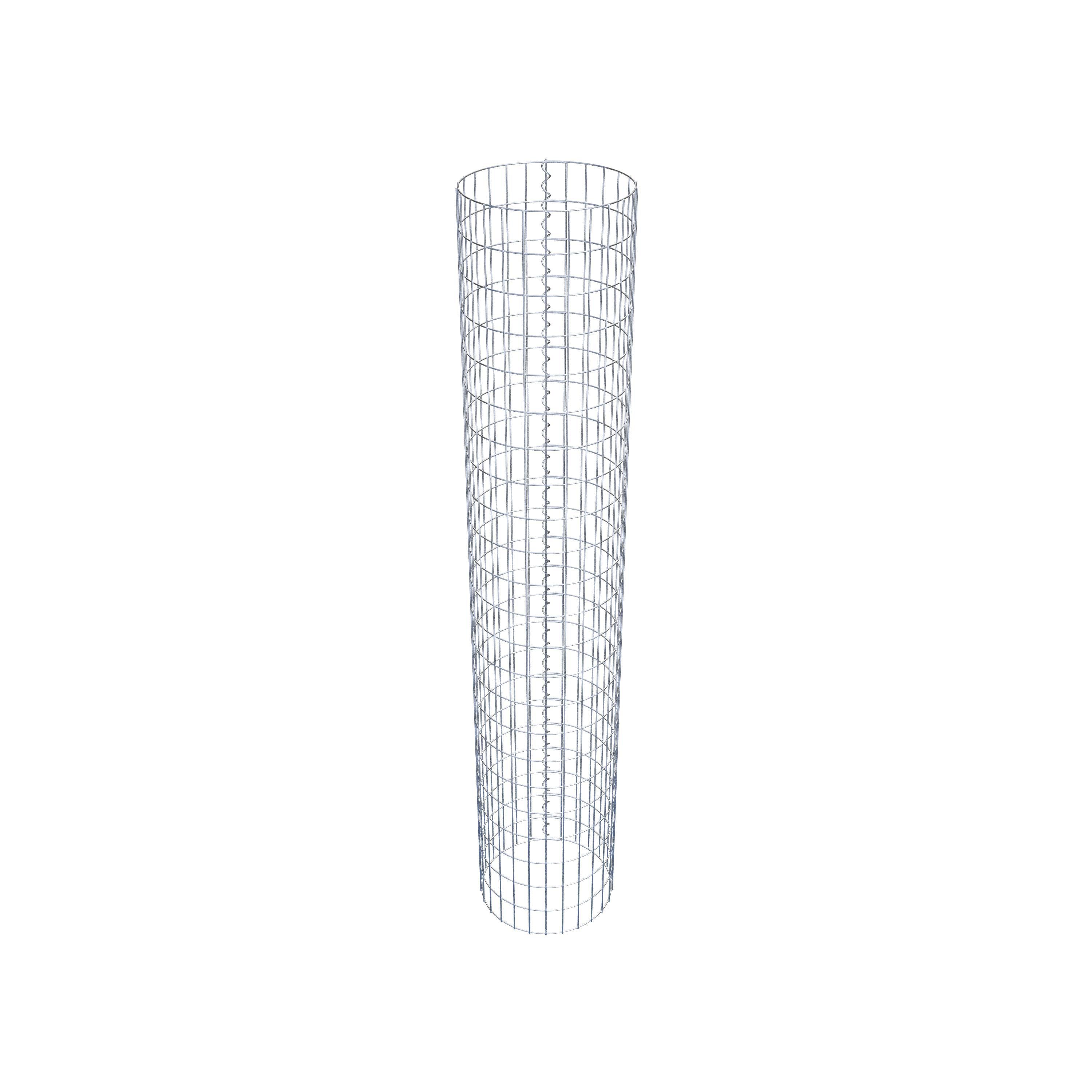 Gabion column around 42 cm diameter, 230 cm height, mesh size 5 cm x 10 cm