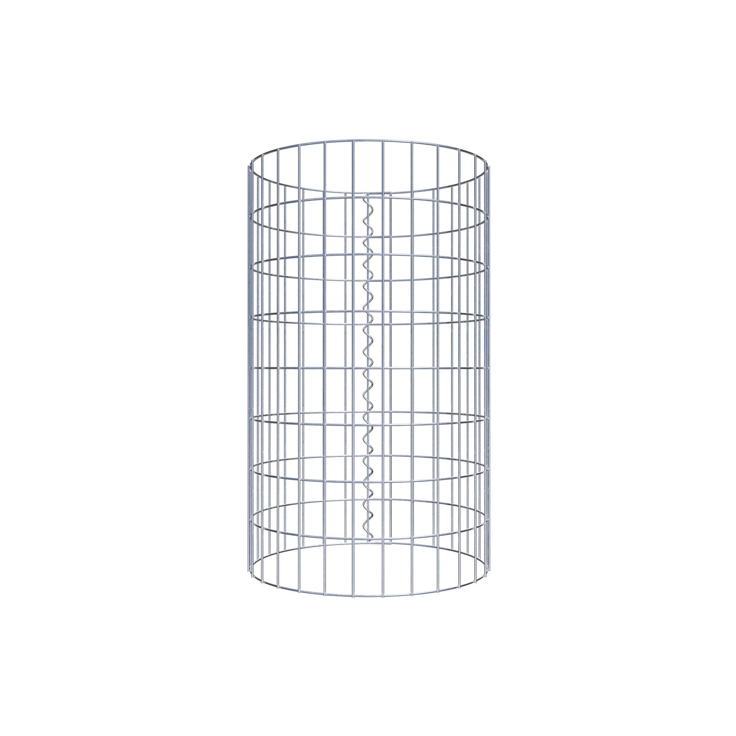 Gabion column around 47 cm diameter, 80 cm height, mesh size 5 cm x 10 cm