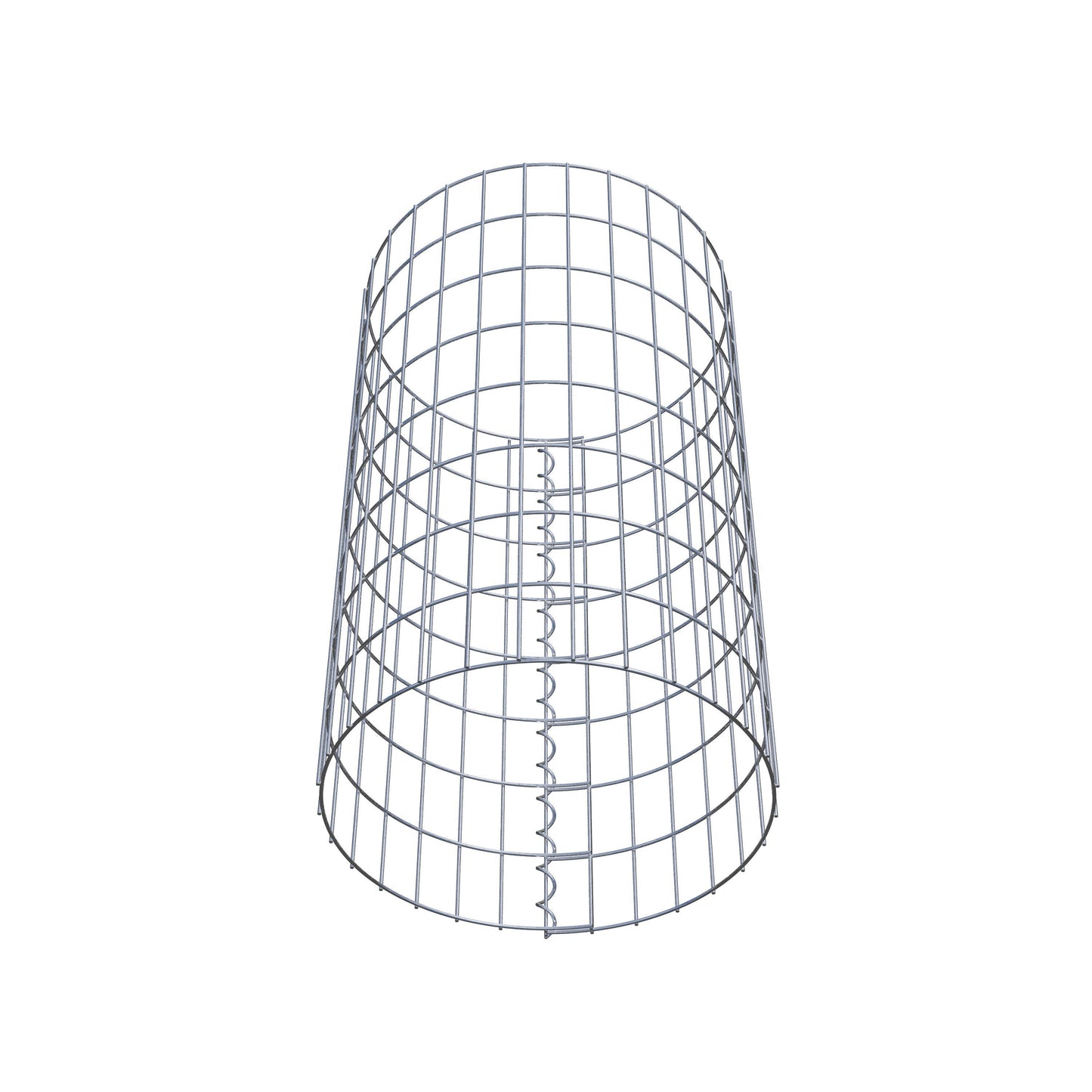 Gabion column around 47 cm diameter, 80 cm height, mesh size 5 cm x 10 cm