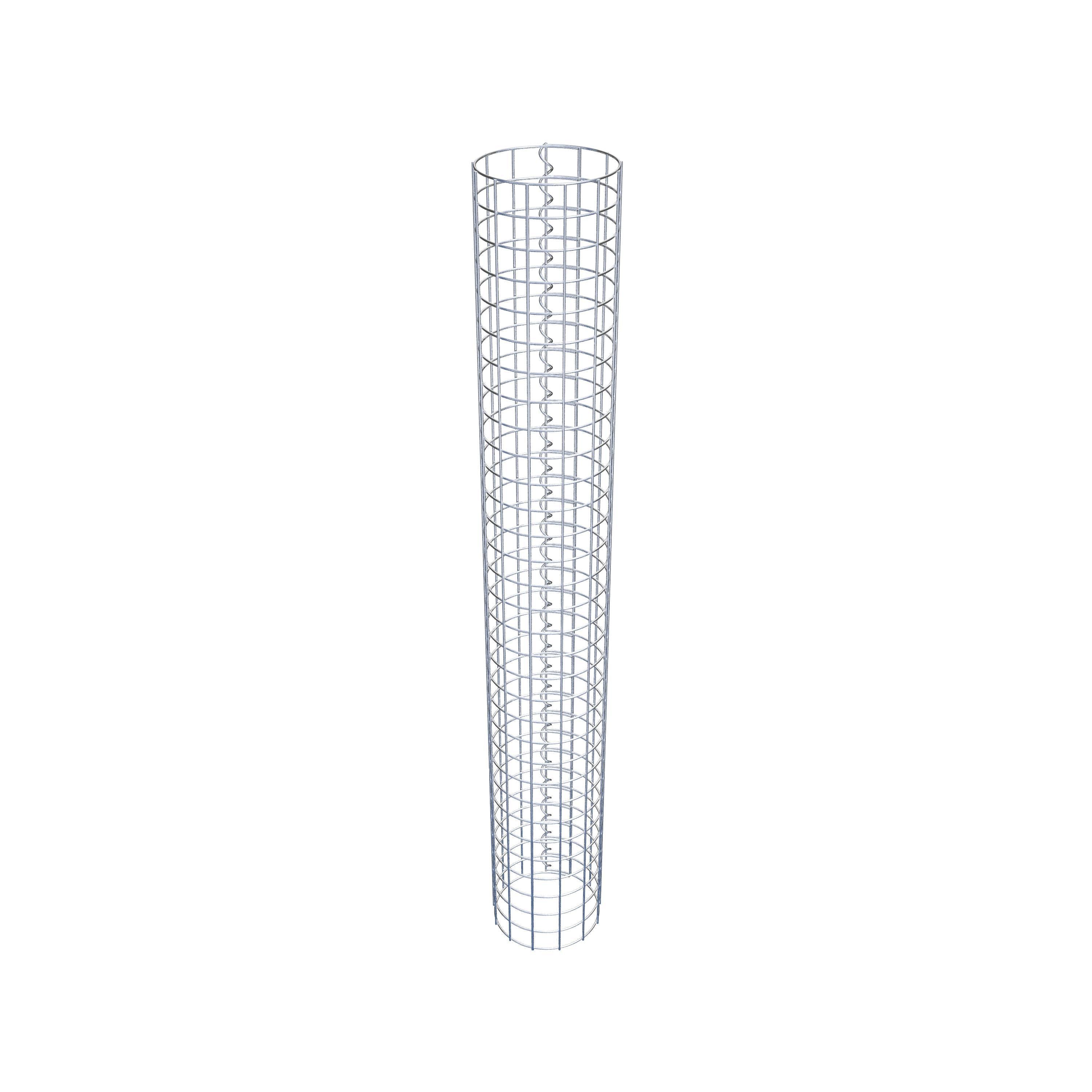 Gabion column around 22 cm diameter, 160 cm height, mesh size 5 cm x 5 cm