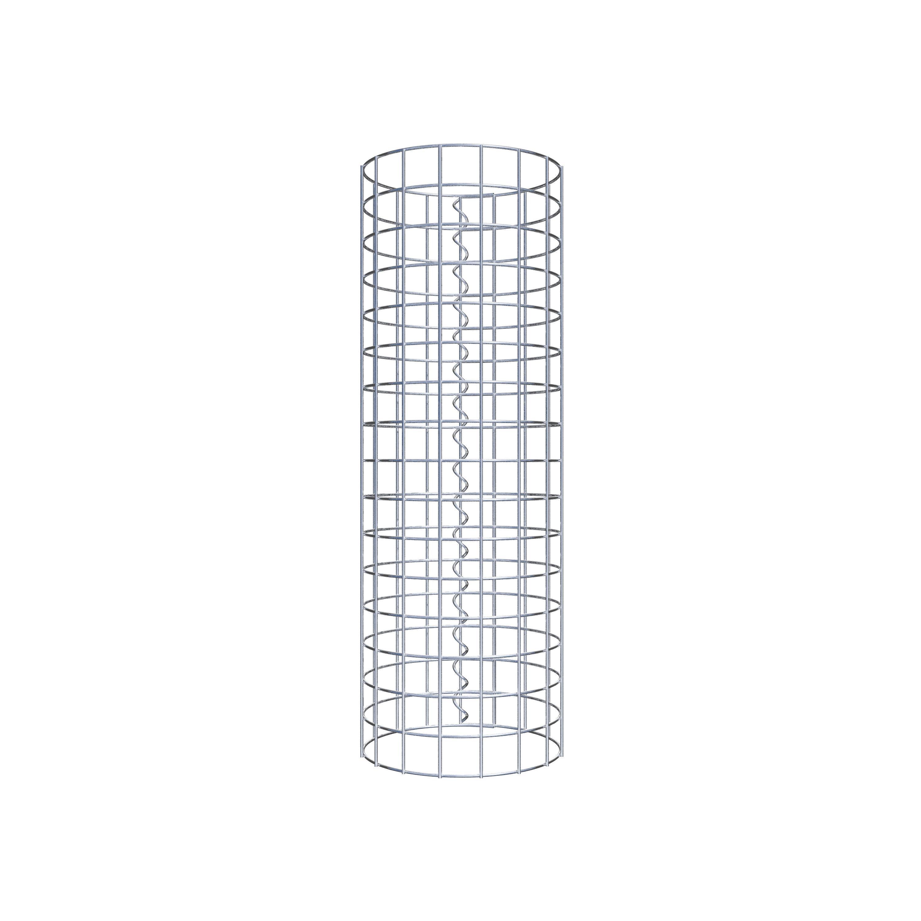 Coluna de gabião redonda 27 cm de diâmetro, 80 cm de altura, malhagem 5 cm x 5 cm