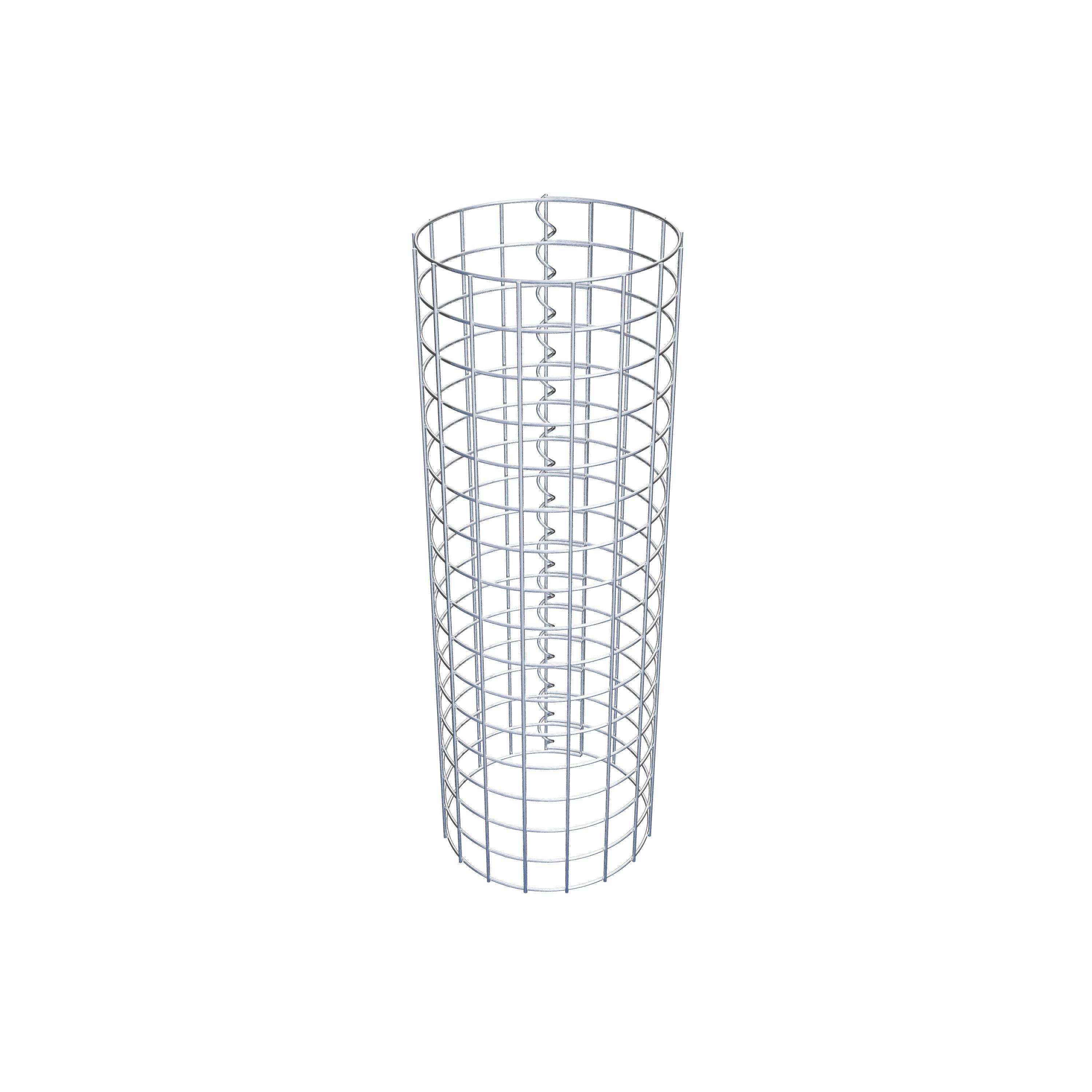 Coluna de gabião redonda 27 cm de diâmetro, 80 cm de altura, malhagem 5 cm x 5 cm