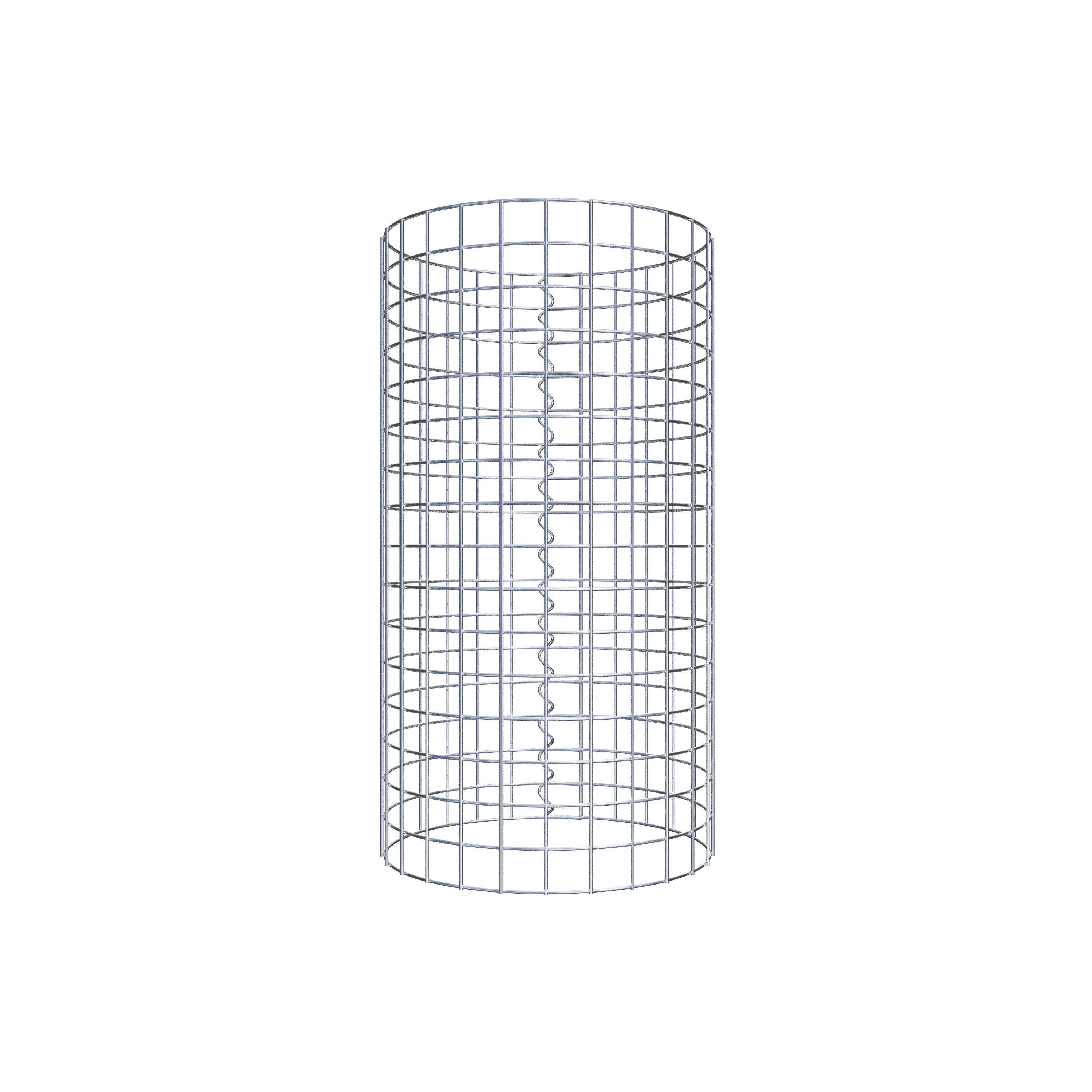 Gabion column around 42 cm diameter, 80 cm height, mesh size 5 cm x 5 cm