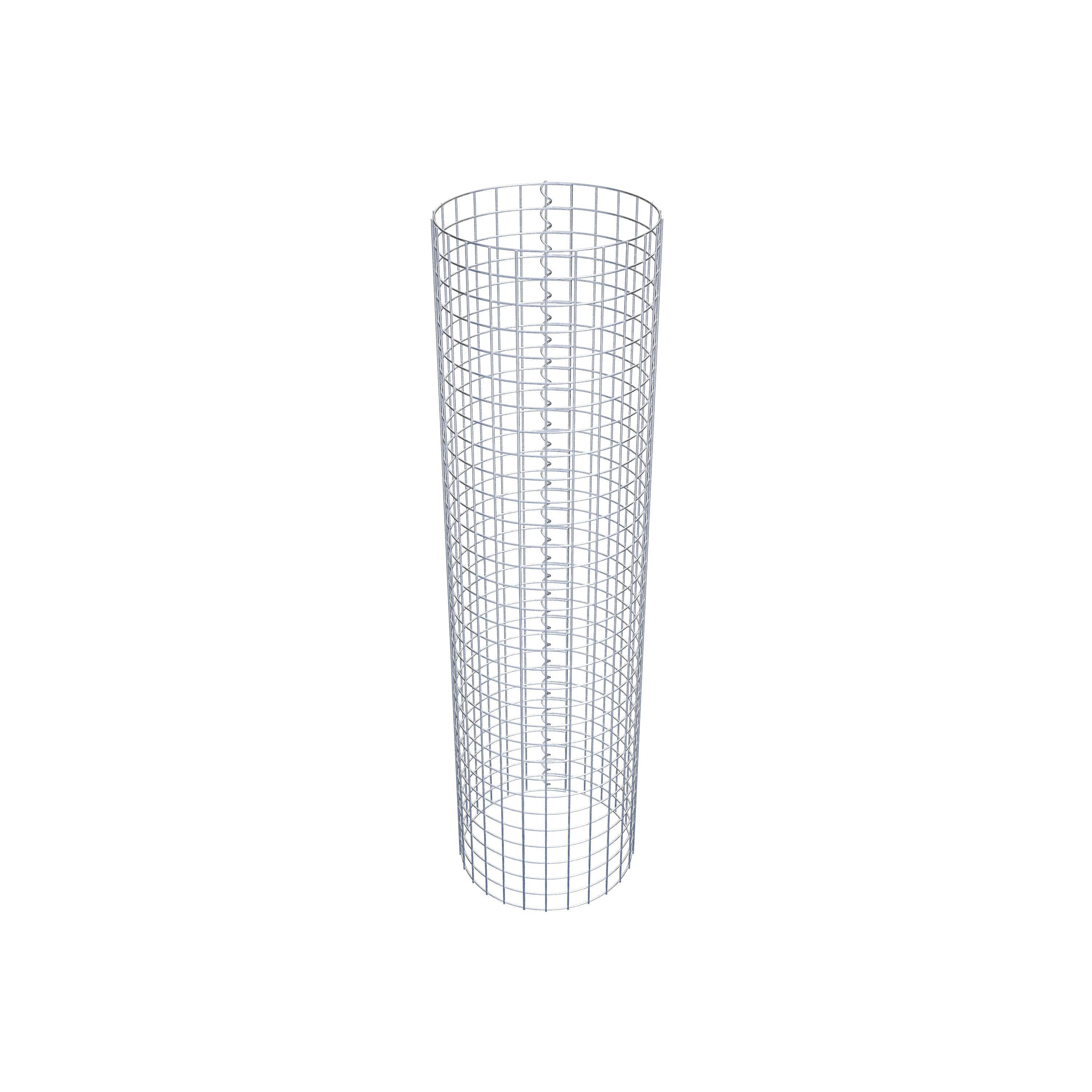 Gabion column around 42 cm diameter, 160 cm height, mesh size 5 cm x 5 cm