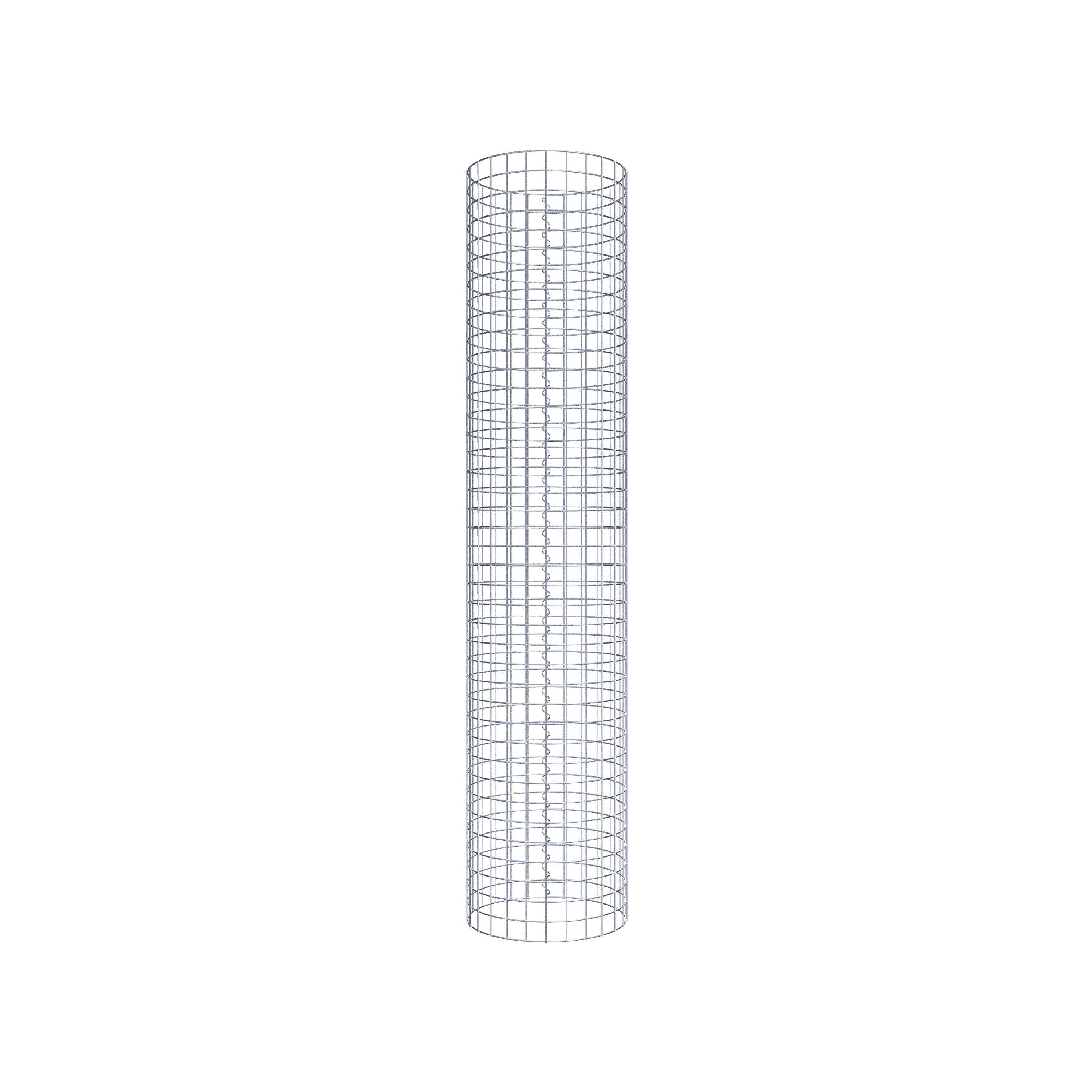 Gabion column around 42 cm diameter, 200 cm height, mesh size 5 cm x 5 cm