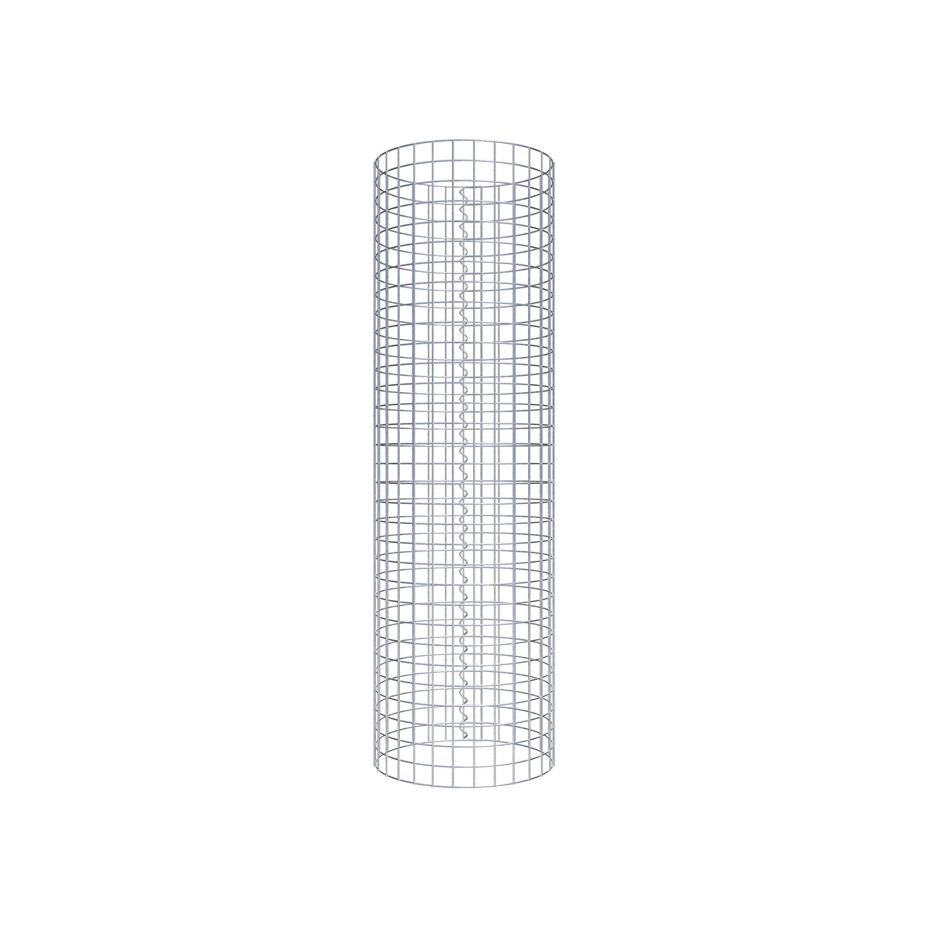 Gabion column around 47 cm diameter, 160 cm height, mesh size 5 cm x 5 cm