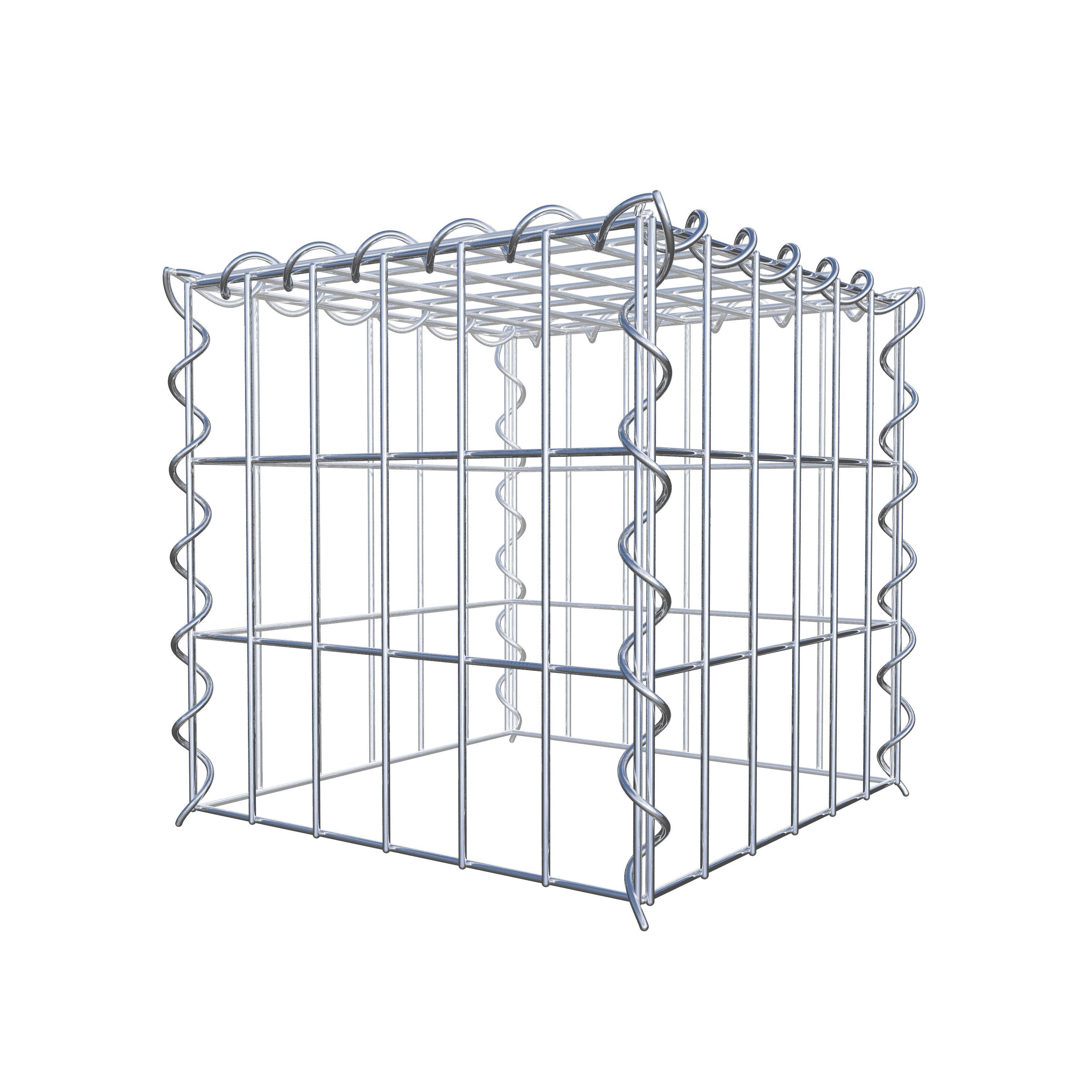 Grown-on gabion type 3 30 cm x 30 cm x 30 cm (L x H x D), mesh size 5 cm x 10 cm, spiral