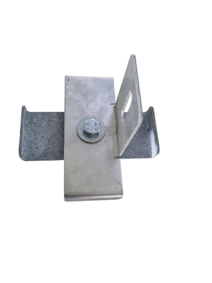 Abrazadera con soporte para valla Malla de 10 x 10 cm, galvanizada