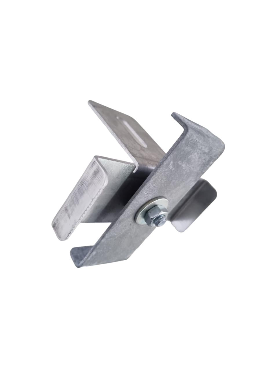 Abrazadera con soporte para valla Malla de 10 x 10 cm, galvanizada