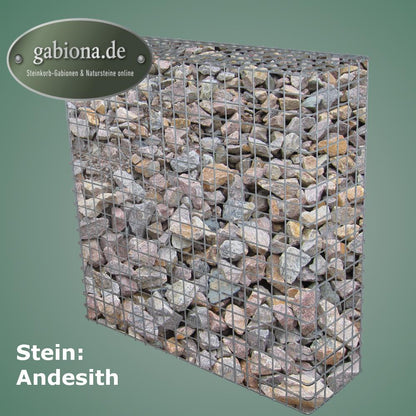 Varmförzinkad gabion 102 cm x 102 cm x 32 cm, maskstorlek 5 cm x 5 cm, helsvetsad