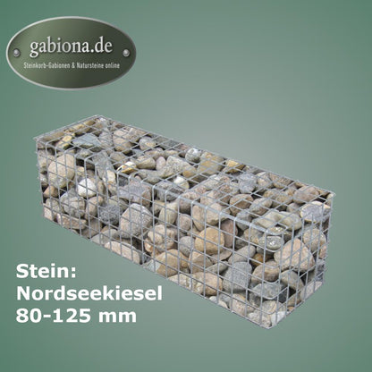 Varmförzinkad gabion 102 cm x 32 cm x 32 cm, maskstorlek 5 cm x 5 cm, helsvetsad