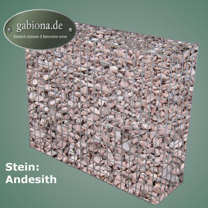 Thermisch verzinkte schanskorf 102 cm x 82 cm x 32 cm, maaswijdte 5 cm x 5 cm, volledig gelast