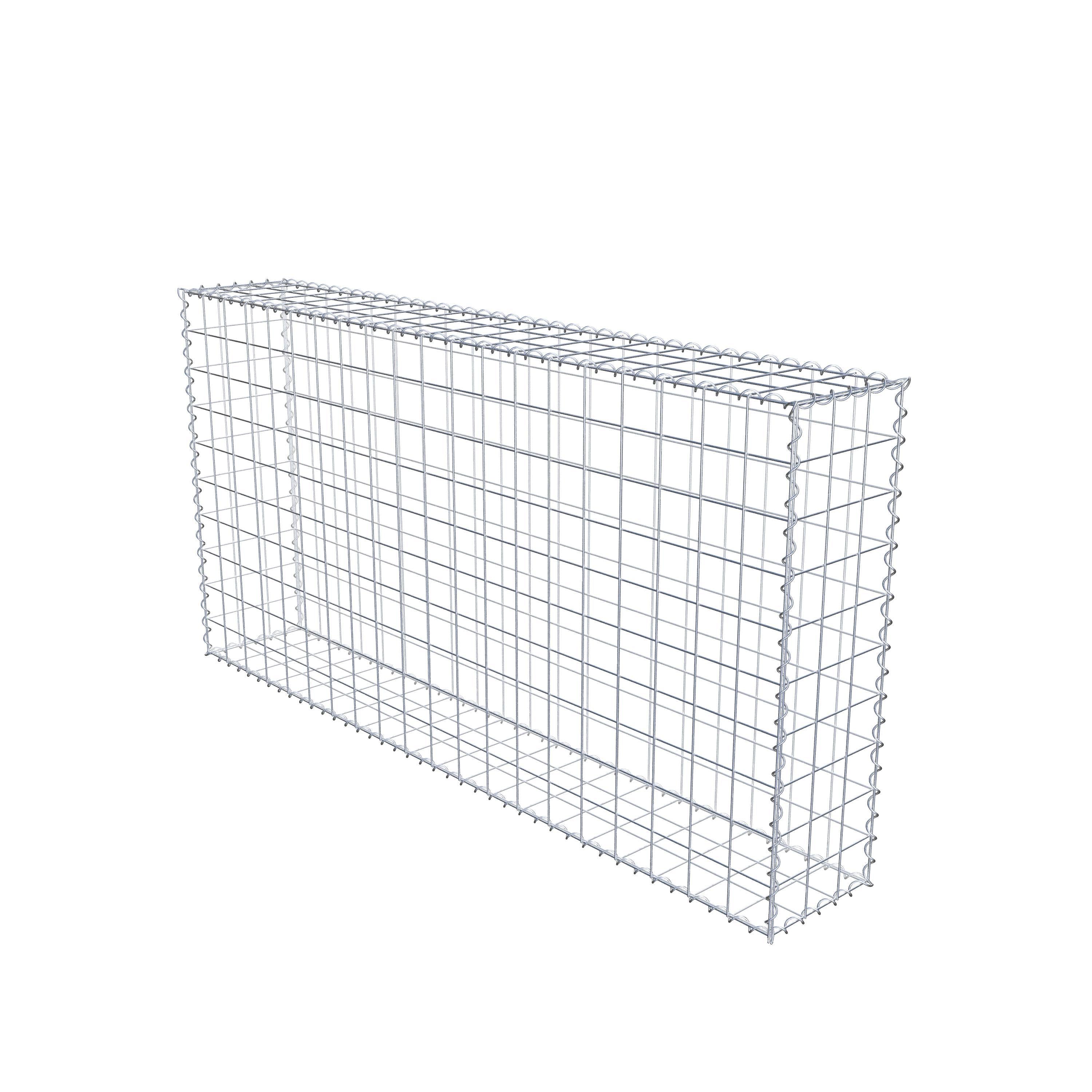 Gabion 200 cm x 100 cm x 30 cm (L x H x D), mesh size 10 cm x 10 cm, spiral