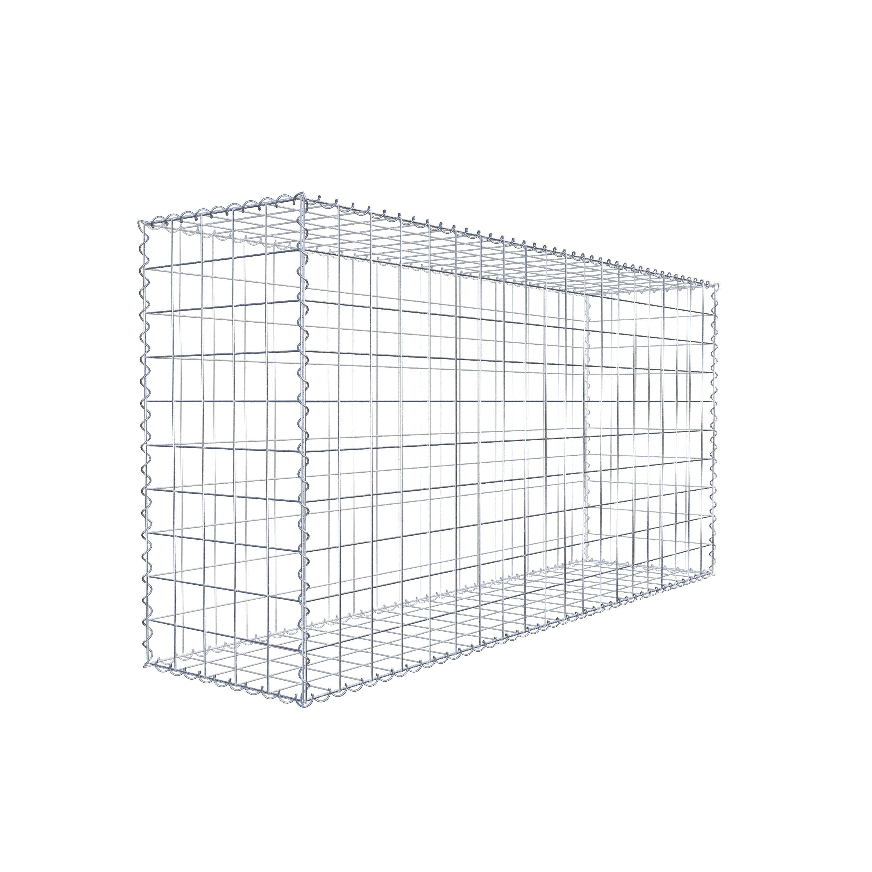 Gabion 200 cm x 100 cm x 50 cm (L x H x D), mesh size 10 cm x 10 cm, spiral