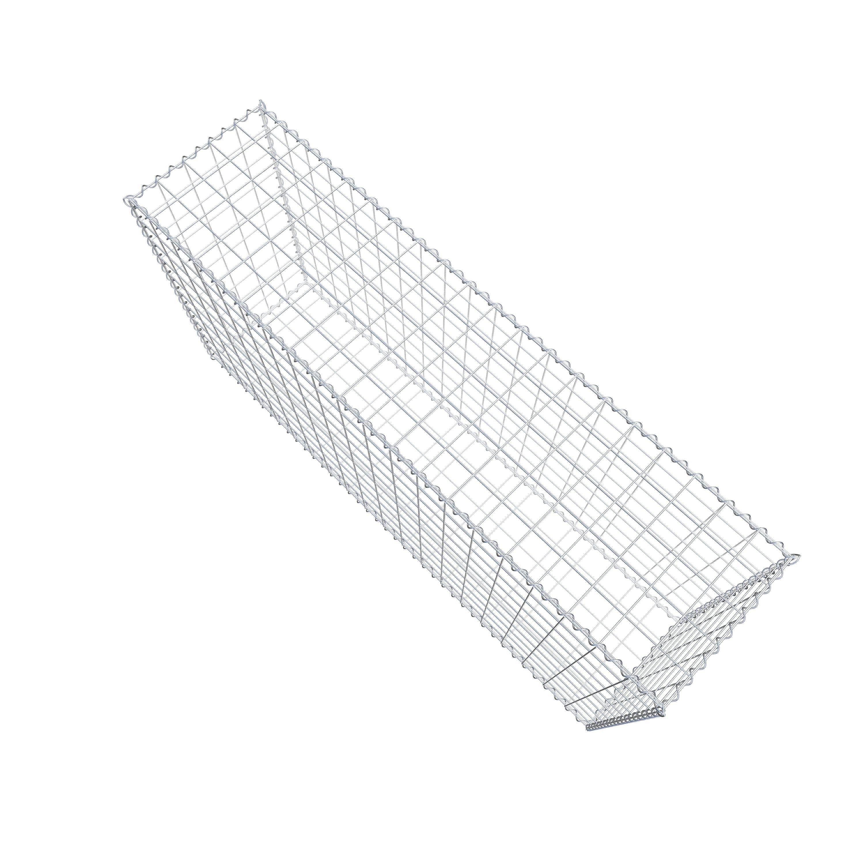 Gabion 200 cm x 100 cm x 50 cm (L x H x D), mesh size 10 cm x 10 cm, spiral