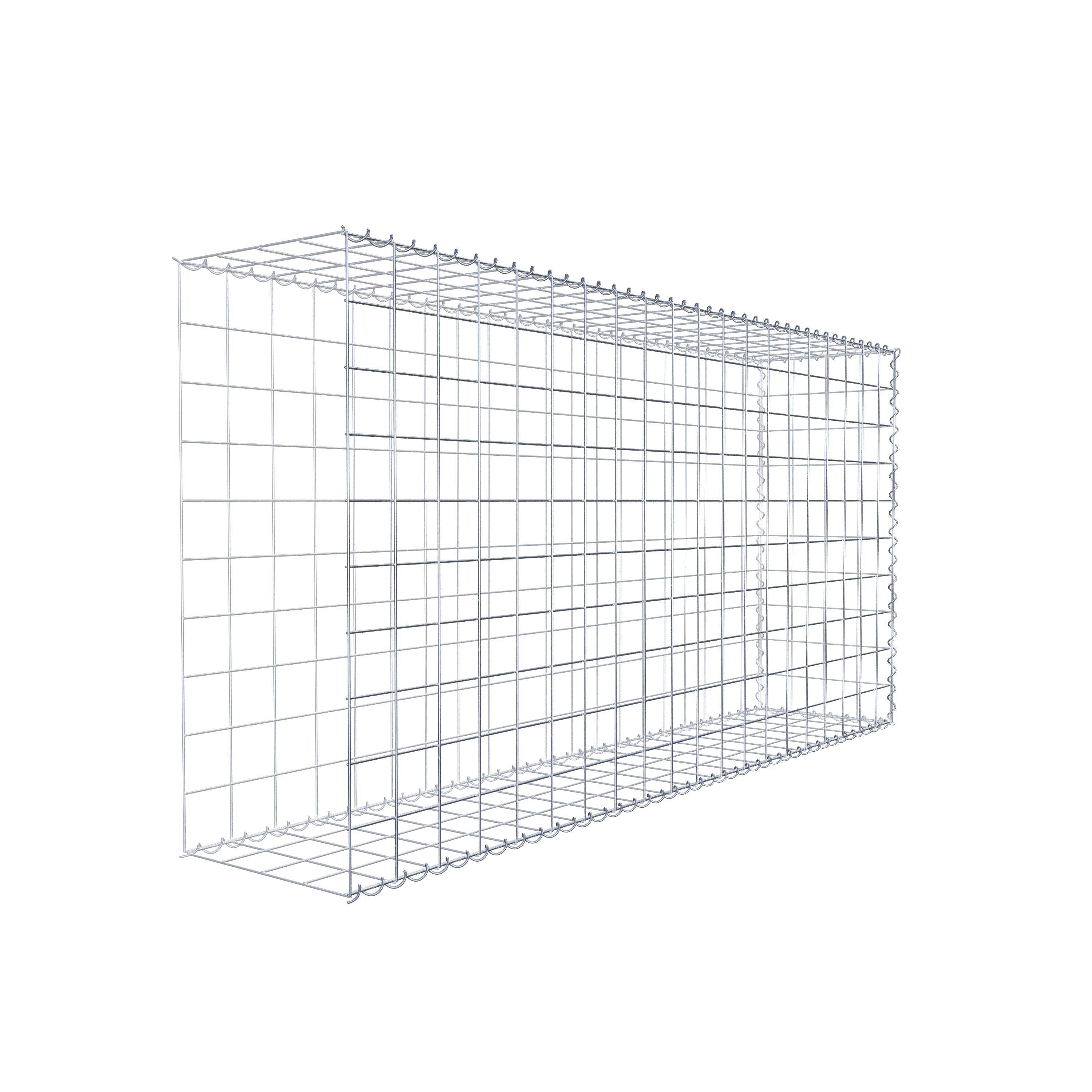 Grown-on gabion type 2 200 cm x 100 cm x 40 cm (L x H x D), mesh size 10 cm x 10 cm, spiral