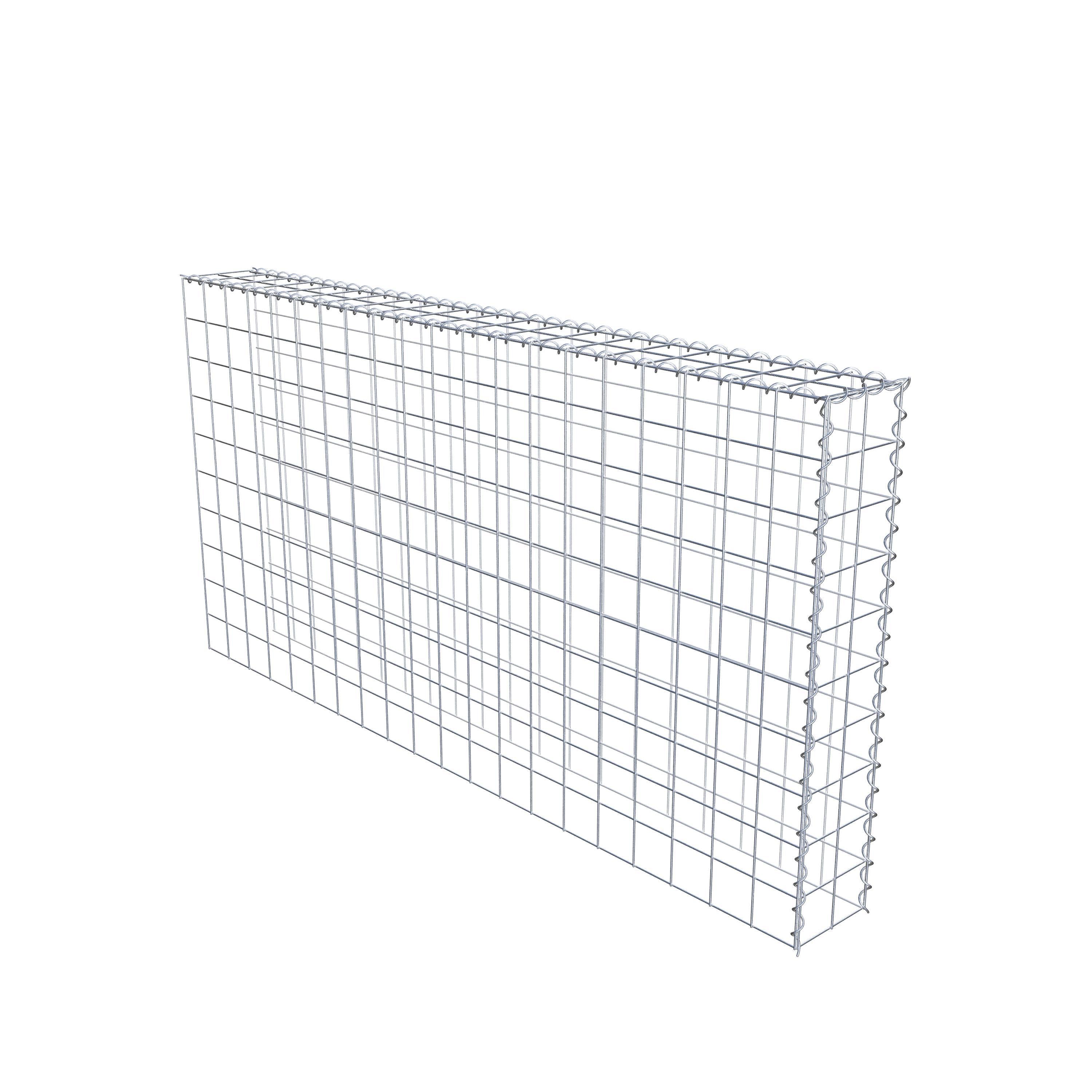 Grown-on gabion type 4 200 cm x 100 cm x 20 cm (L x H x D), mesh size 10 cm x 10 cm, spiral