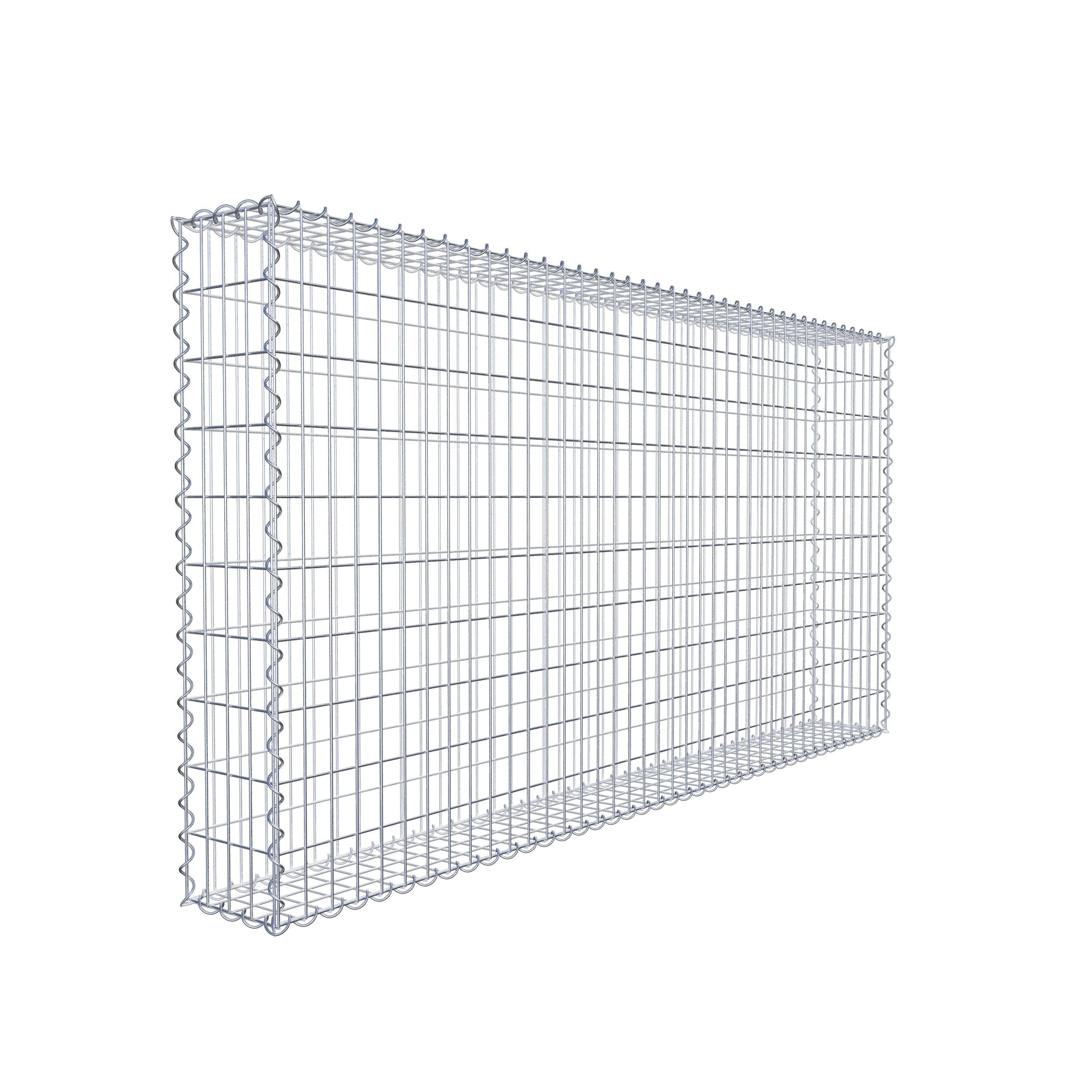 Gabion 200 cm x 100 cm x 20 cm (L x H x D), mesh size 5 cm x 10 cm, spiral