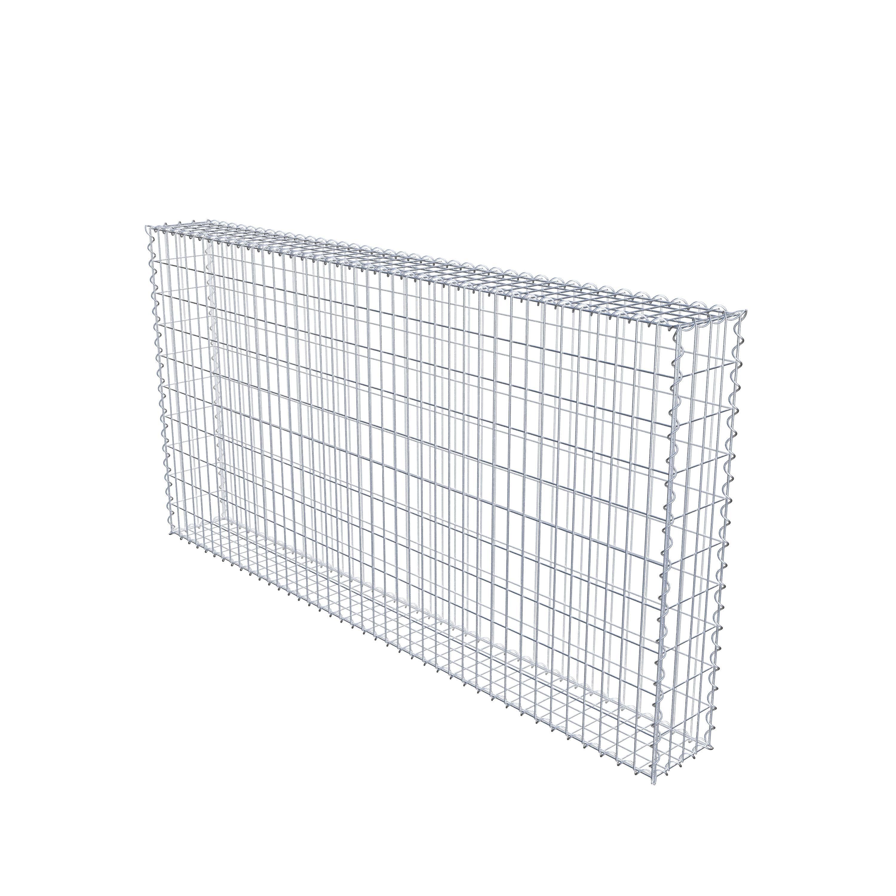 Gabion 200 cm x 100 cm x 20 cm (L x H x D), mesh size 5 cm x 10 cm, spiral