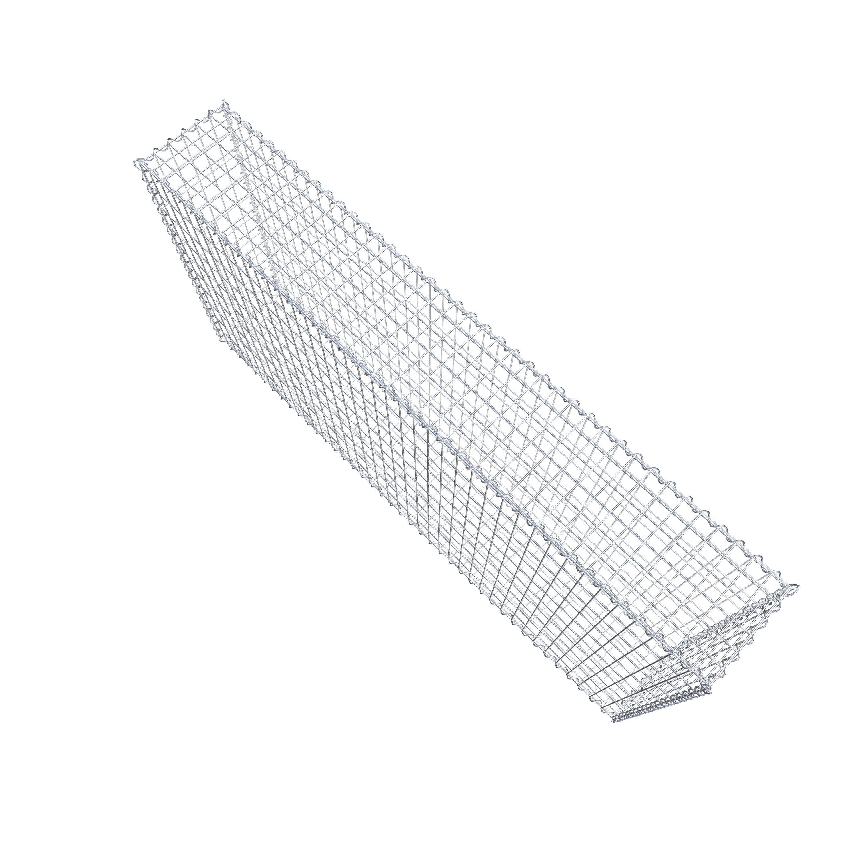 Schanskorf 200 cm x 100 cm x 30 cm (L x H x D), maaswijdte 5 cm x 10 cm, spiraalvormig