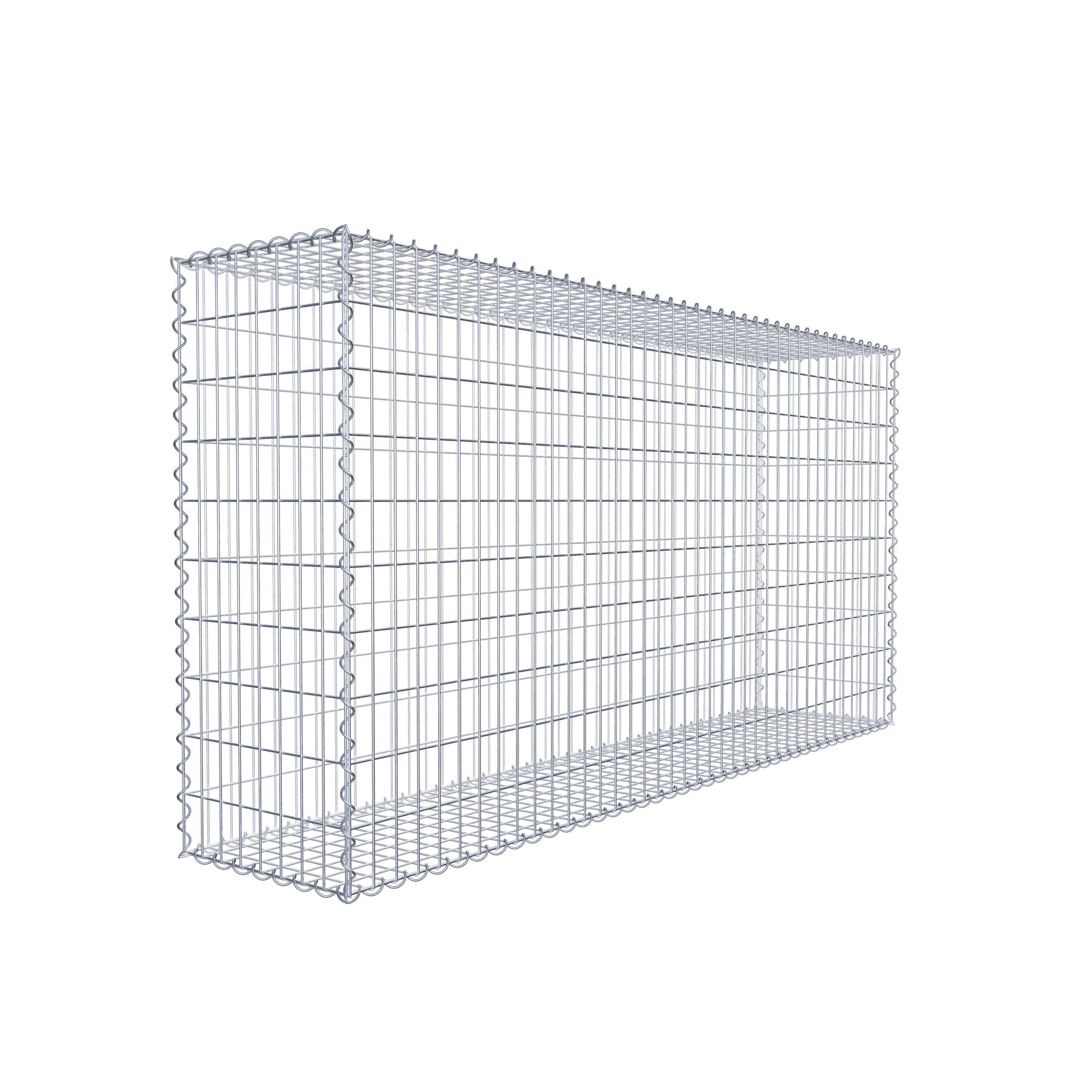 Schanskorf 200 cm x 100 cm x 40 cm (L x H x D), maaswijdte 5 cm x 10 cm, spiraalvormig