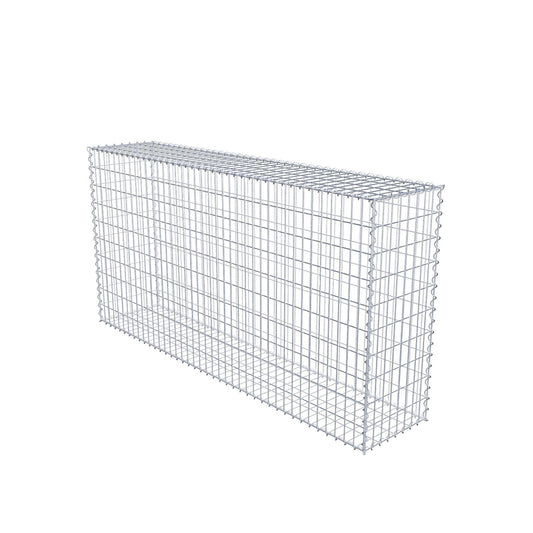 Gabion 200 cm x 100 cm x 40 cm (L x H x D), maskestørrelse 5 cm x 10 cm, spiral