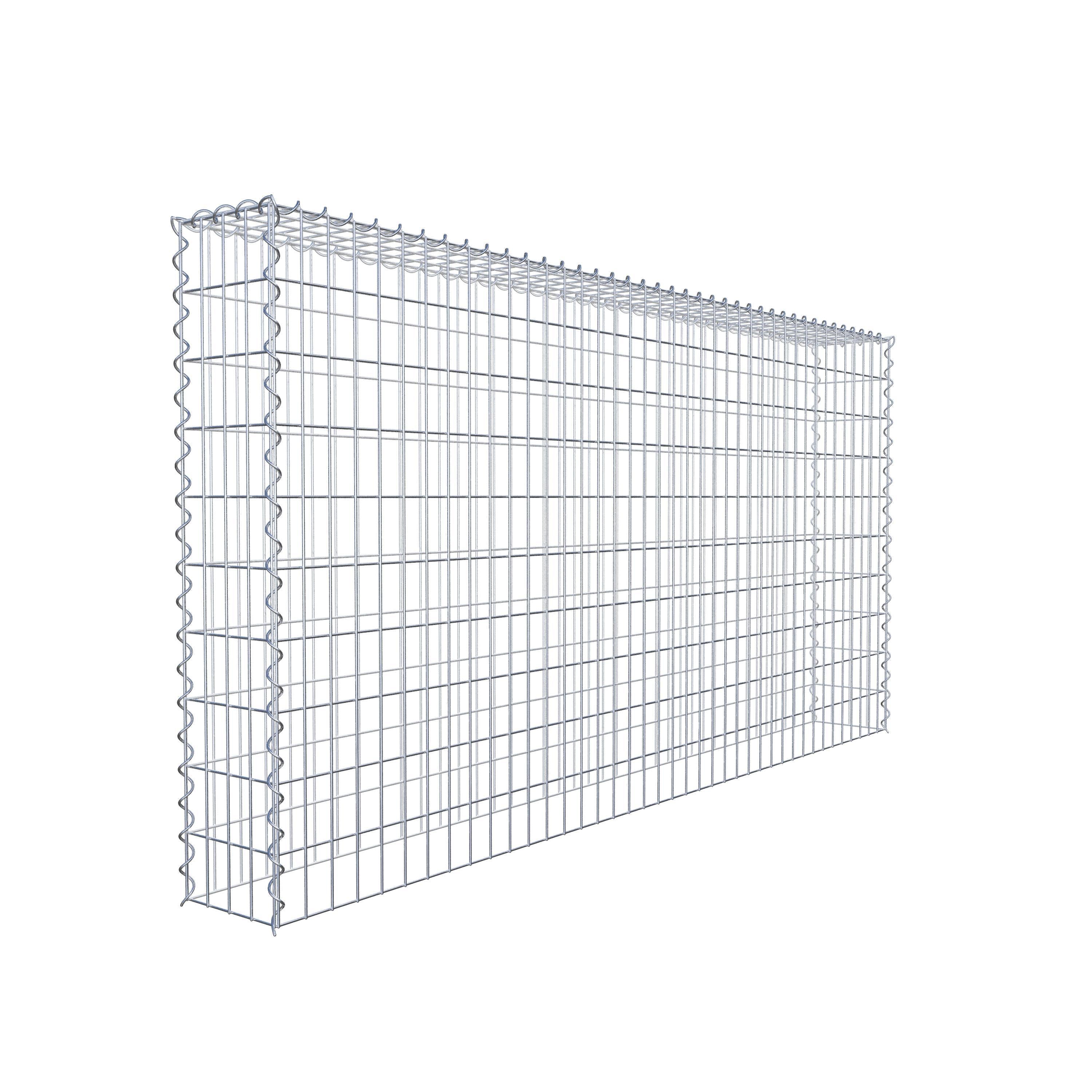 Grown-on gabion type 3 200 cm x 100 cm x 20 cm (L x H x D), mesh size 5 cm x 10 cm, spiral