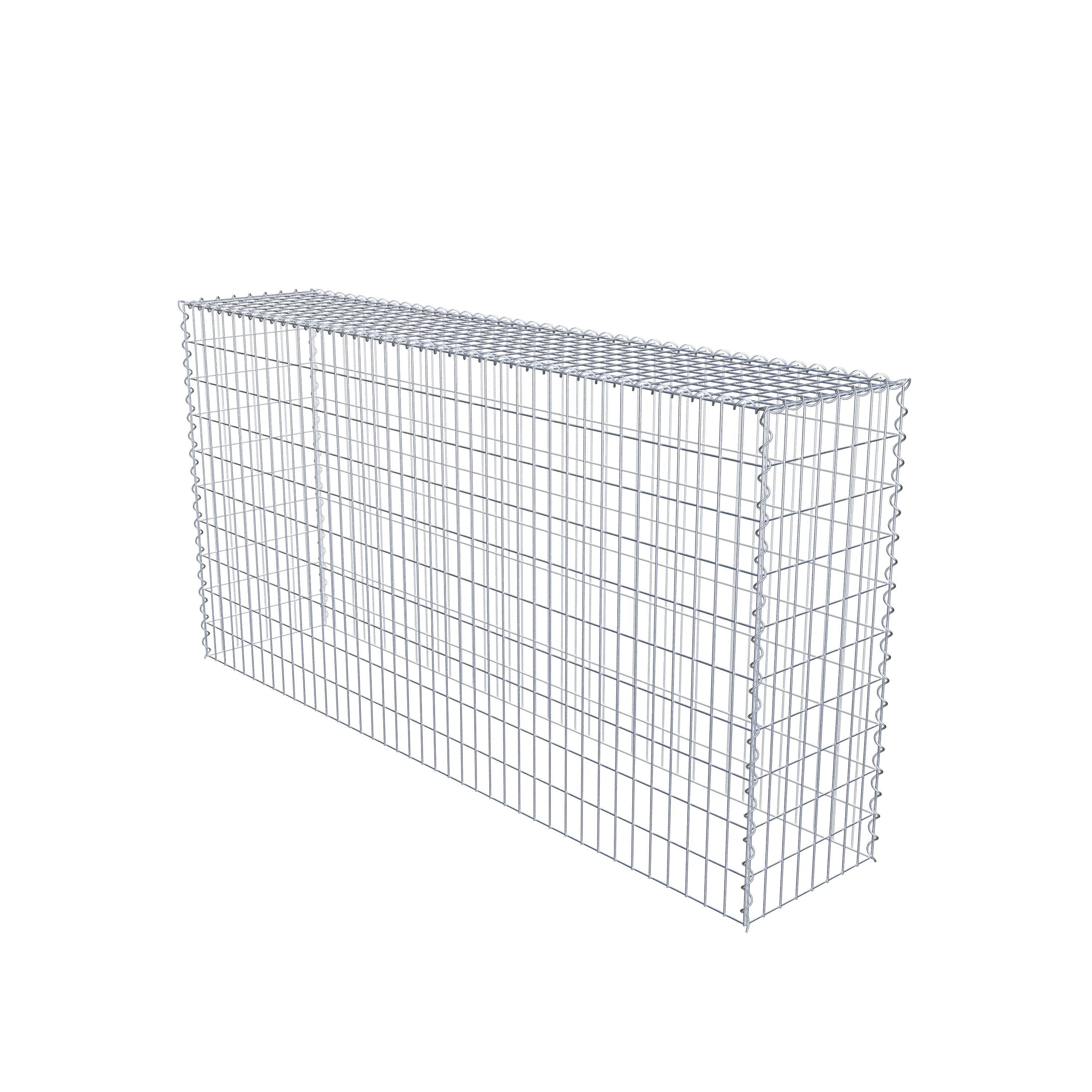 Grown-on gabion type 3 200 cm x 100 cm x 40 cm (L x H x D), mesh size 5 cm x 10 cm, spiral