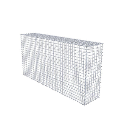 Gabion 200 cm x 100 cm x 40 cm (L x H x D), maskestørrelse 5 cm x 5 cm, spiral