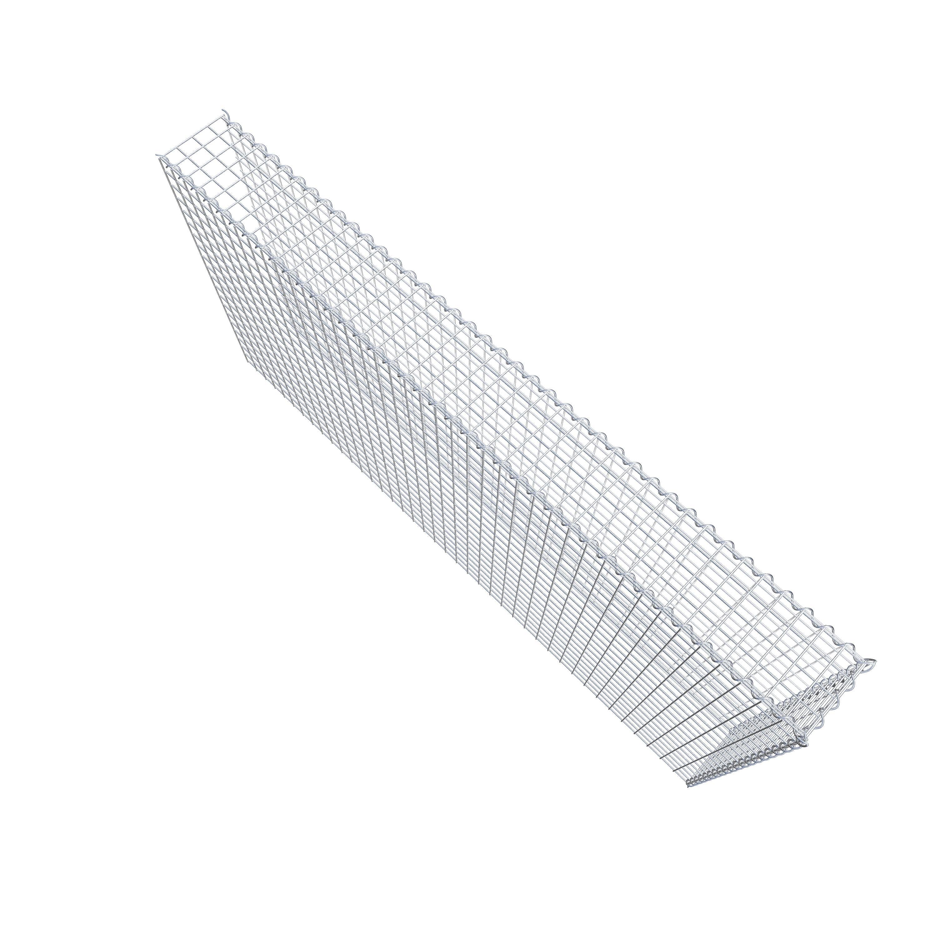 Gabião tipo 4 200 cm x 100 cm x 20 cm (C x A x P), malhagem 5 cm x 5 cm, espiral