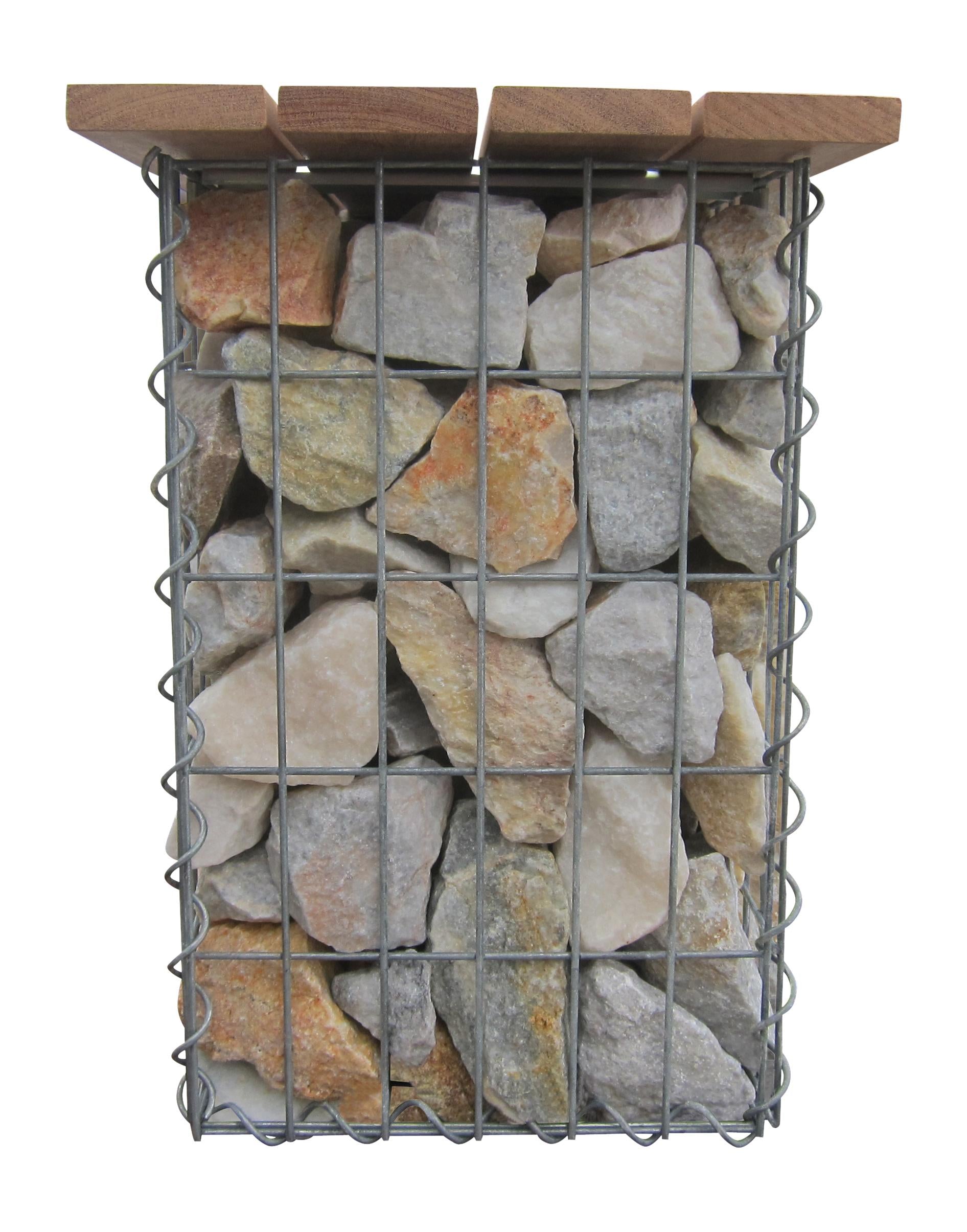 Garden bench spiral gabion CUMARU MW 5 x 10 cm 105 x 50 x 30 cm