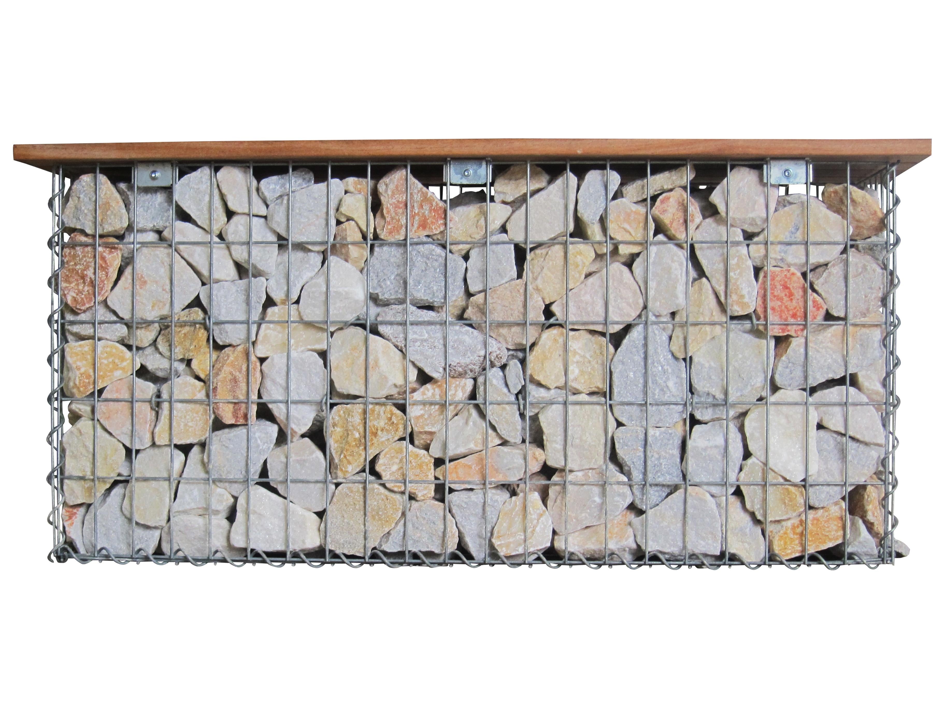 Garden bench spiral gabion CUMARU MW 5 x 10 cm 105 x 50 x 30 cm