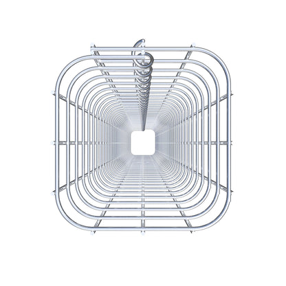 Gabion column, square, hot-dip galvanized, 17 cm x 17 cm, 200 cm high, MW 5 cm x 5 cm