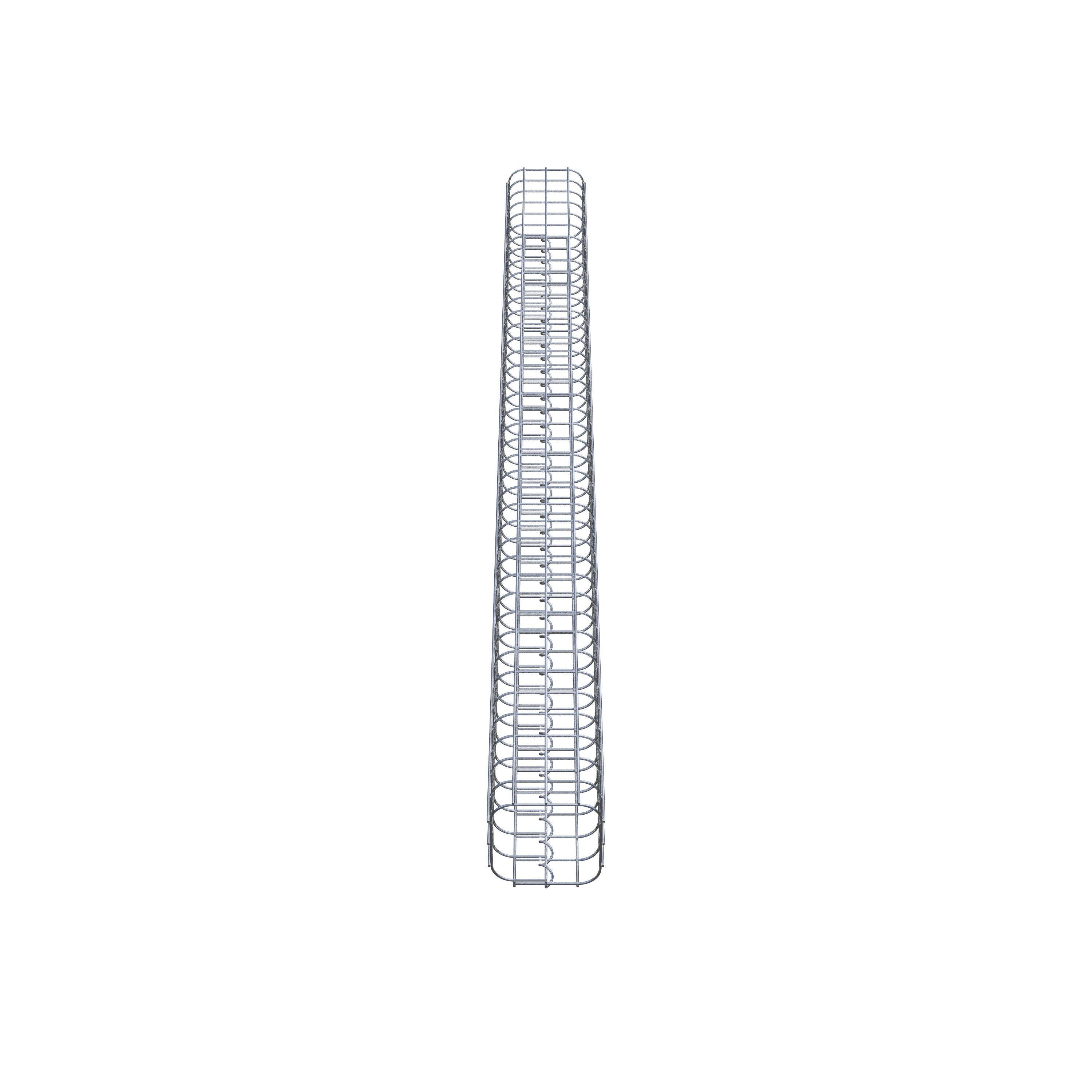 Gabion column, square, hot-dip galvanized, 17 cm x 17 cm, 200 cm high, MW 5 cm x 5 cm