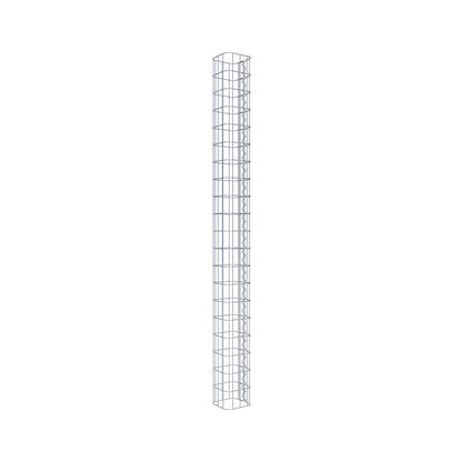Colonne de gabion carrée galvanisée à chaud, 17 cm x 17 cm, hauteur 200 cm, MW 5 cm x 10 cm