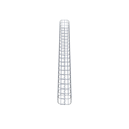 Colonne de gabion carrée galvanisée à chaud, 17 cm x 17 cm, hauteur 200 cm, MW 5 cm x 10 cm