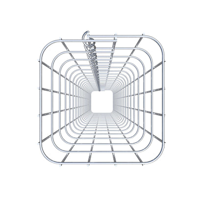 Rektangulär varmförzinkad gabionpelare, 22 cm x 22 cm, 200 cm hög, MW 5 cm x 10 cm