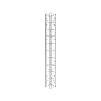 Colonne de gabion ronde galvanisée à chaud, 27 cm de diamètre, 200 cm de hauteur, MW 5 cm x 10 cm