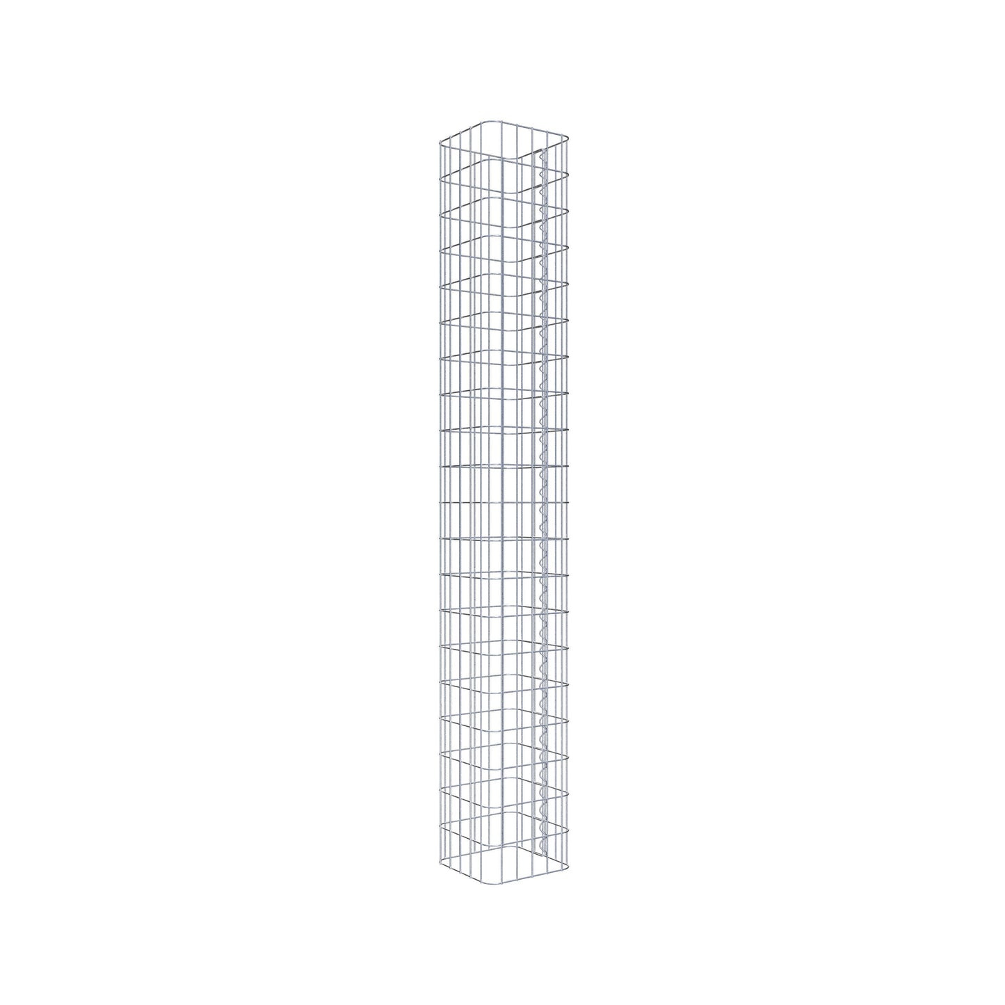 Gabion column, square, hot-dip galvanized, 27 cm x 27 cm, 200 cm height, MW 5 cm x 10 cm