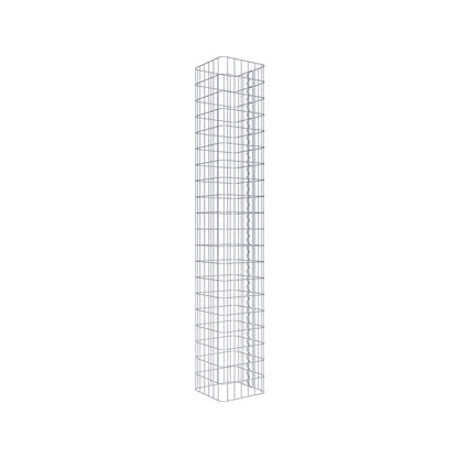 Gabion column, square, hot-dip galvanized, 32 cm x 32 cm, 200 cm height, MW 5 x 10 cm