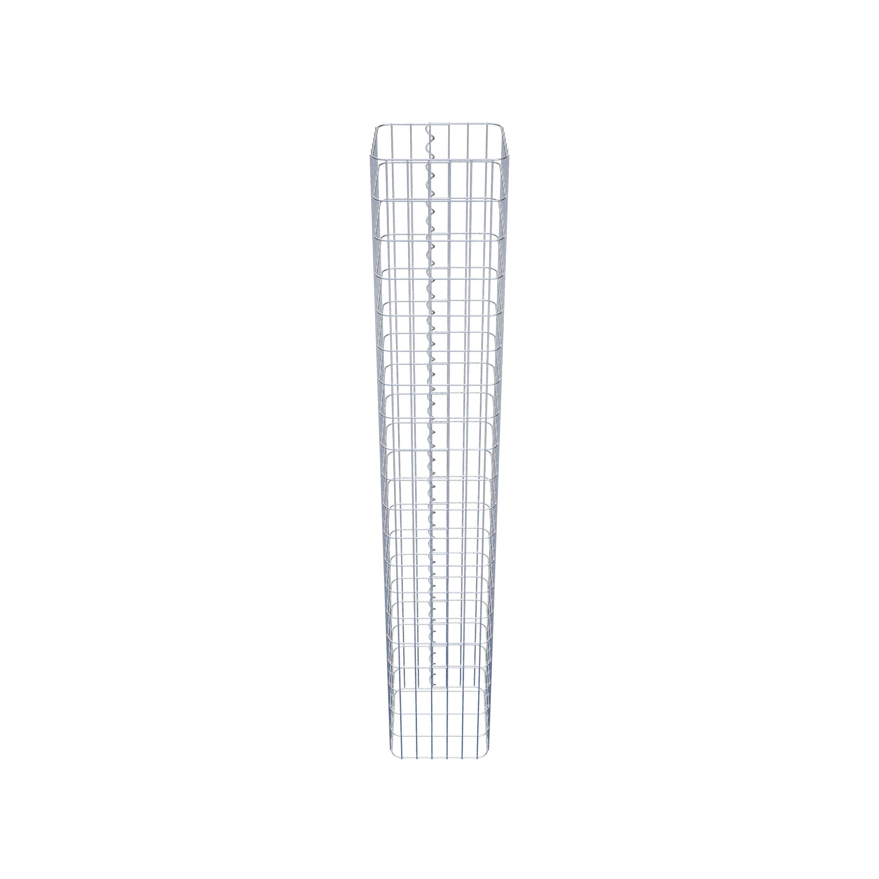 Columna rectangular de gaviones galvanizados en caliente, 32 cm x 32 cm, 200 cm de altura, MW 5 x 10 cm