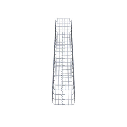 Gabion column, square, hot-dip galvanized, 32 cm x 32 cm, 200 cm height, MW 5 x 10 cm