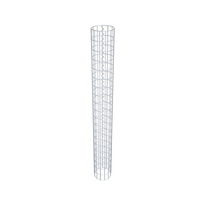 Gabionpelare, rund, varmförzinkad, 22 cm diameter, 200 cm höjd, MW 5 cm x 10 cm