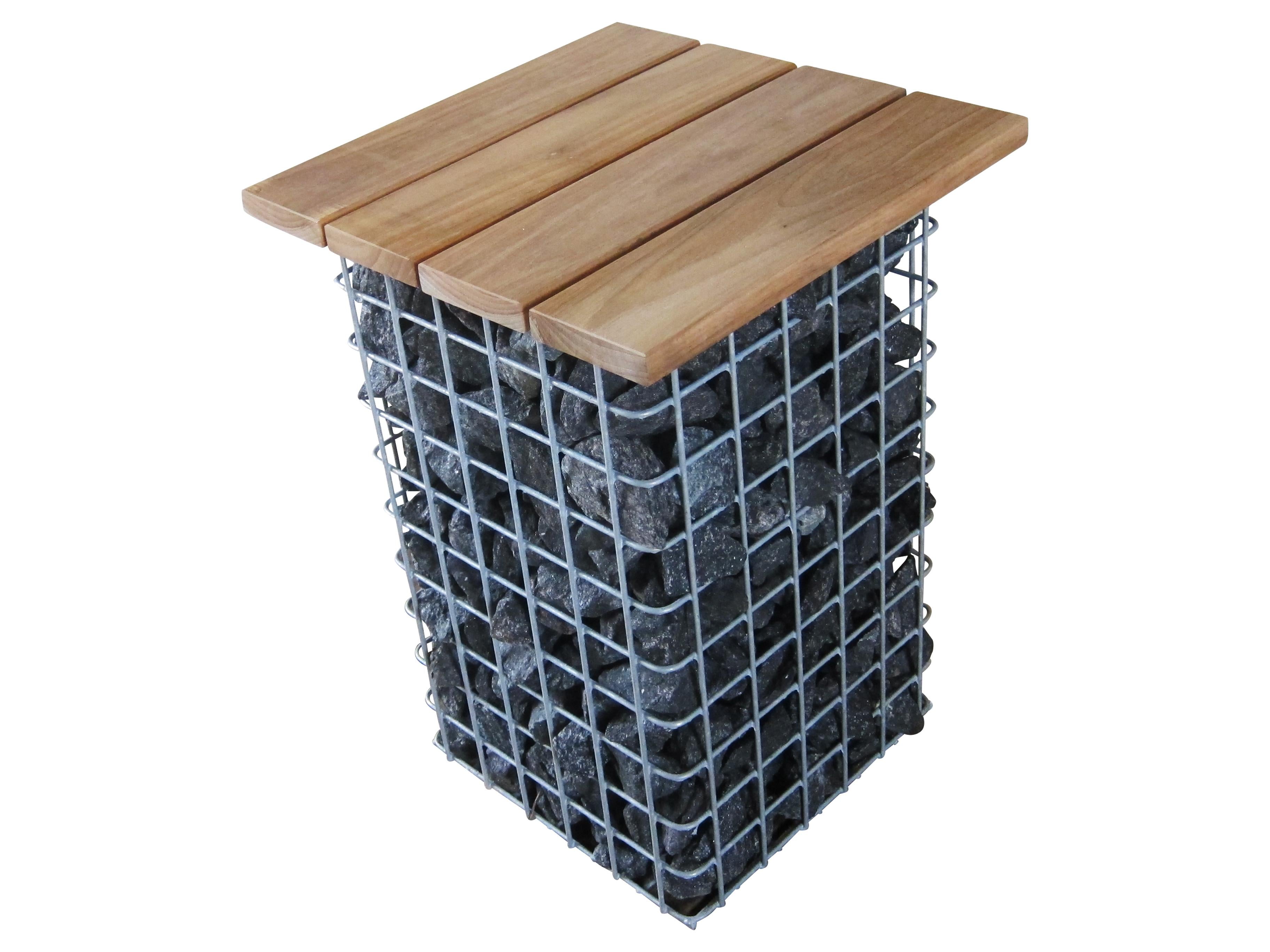 Stool hot-dip galvanized MW 5 x 5 cm, TEAK